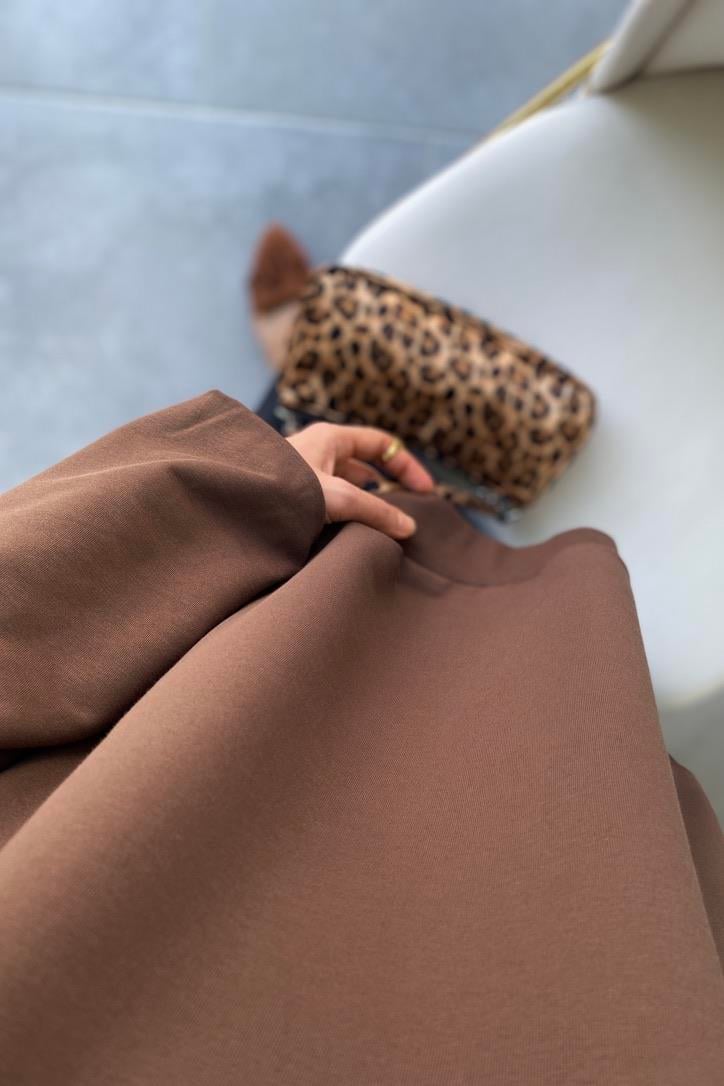 Oversize Sweat Acı Kahve