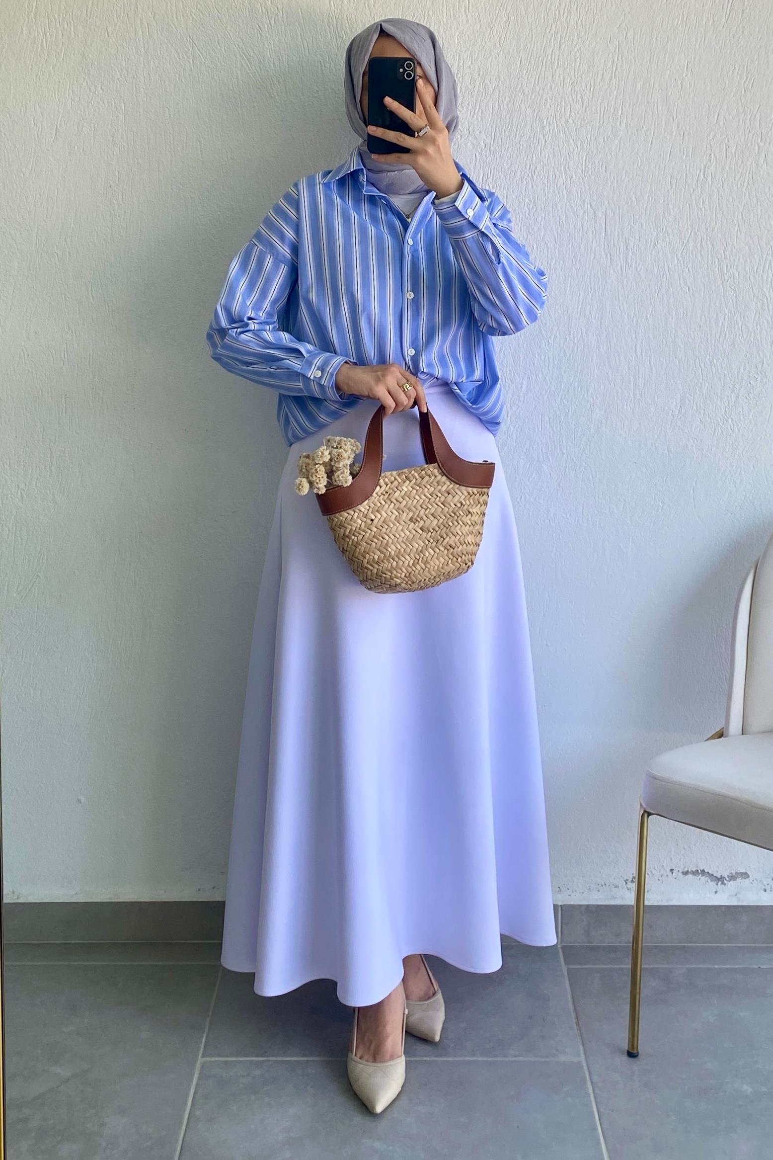 Scuba Çan Etek Beyaz