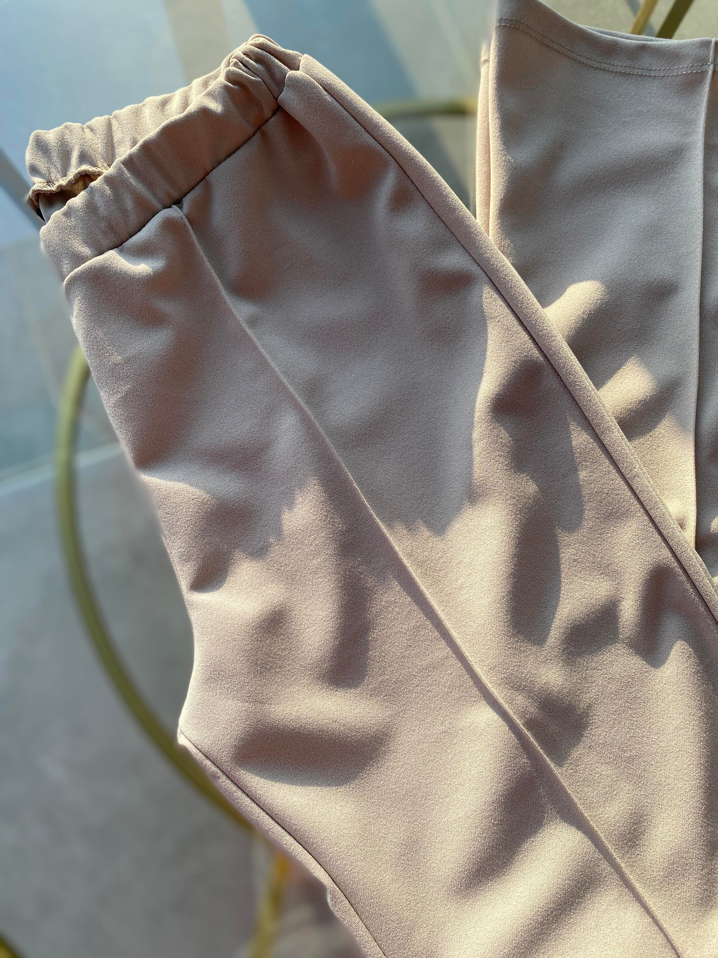 Scuba Krep Pantolon Bej