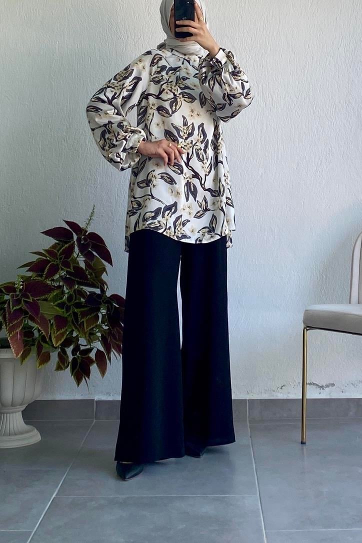 Şık Bol Paçalı Tunik Takım