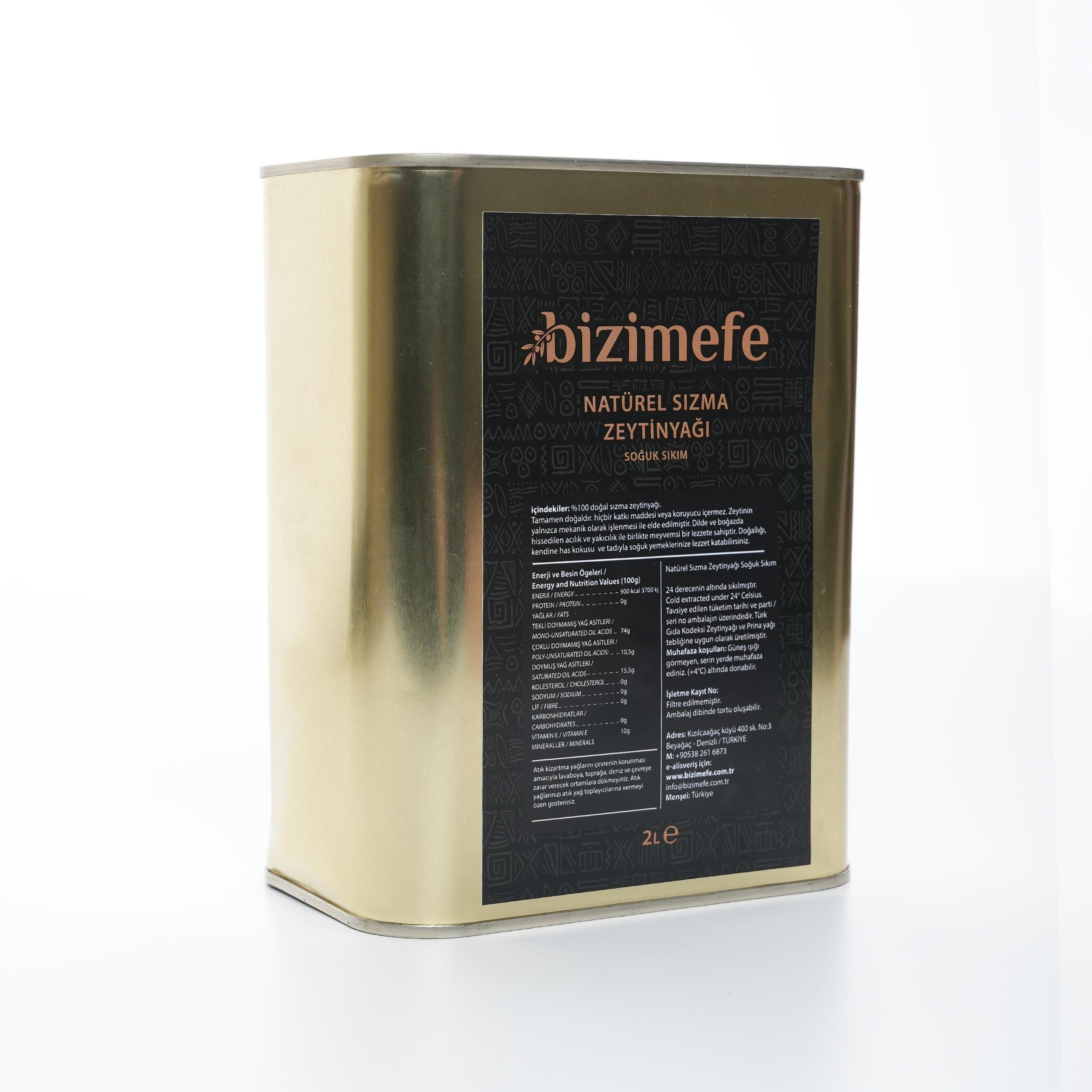 Bizimefe Soğuk Sıkım Zeytinyağı