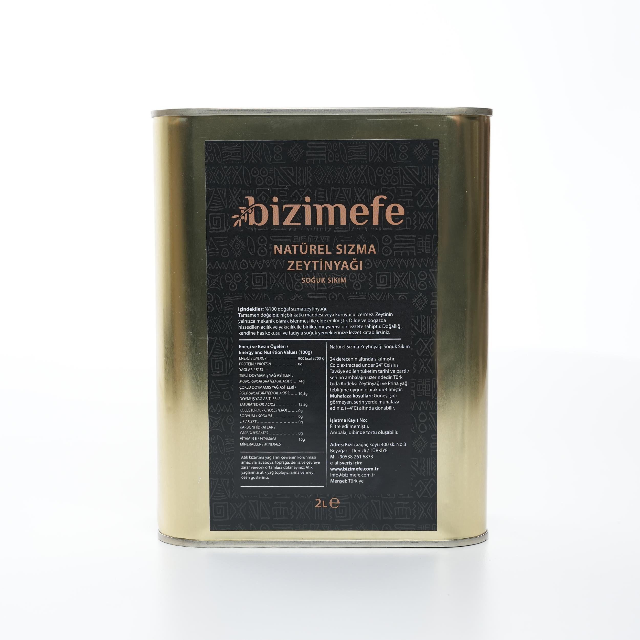 Bizimefe Soğuk Sıkım Zeytinyağı