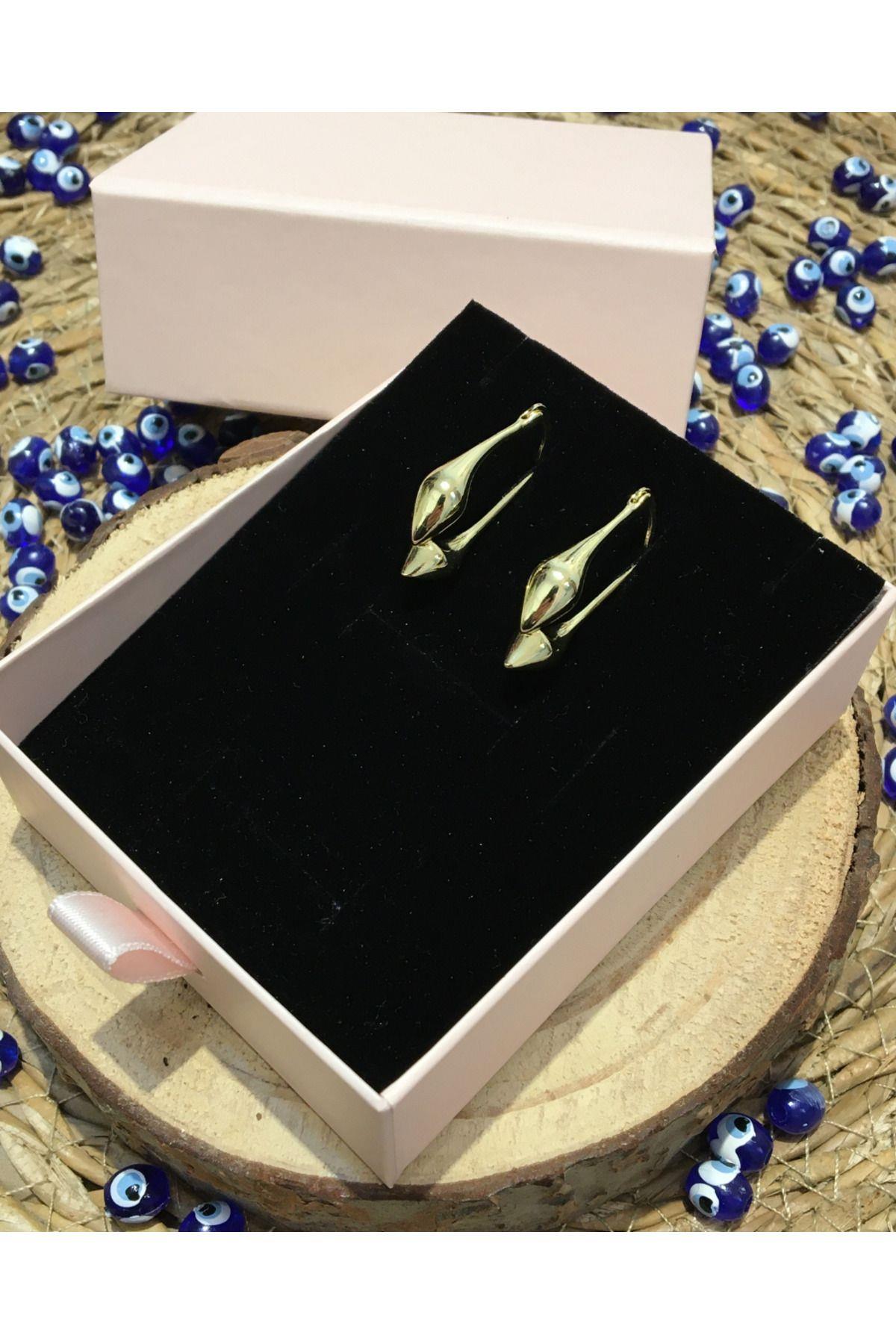Çelik Gotik Küpe Gold