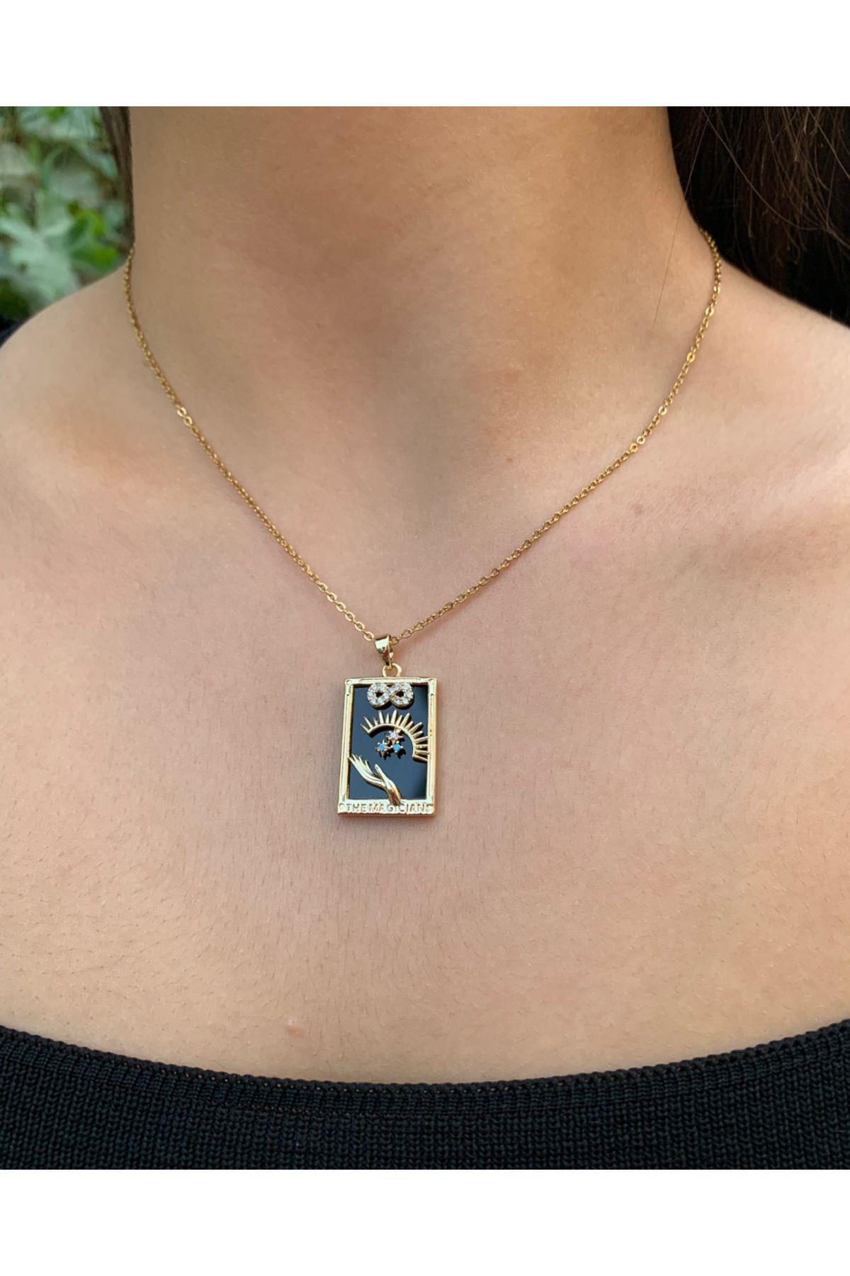 Çelik The Magıcıan Tarot Kolye 1 adet