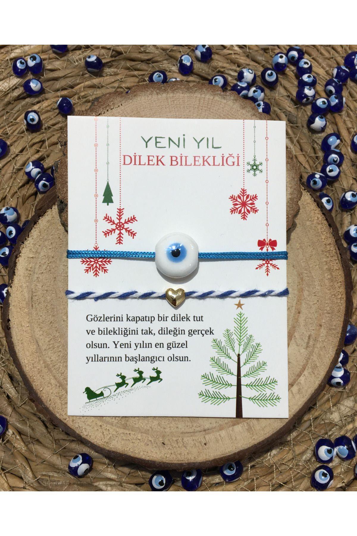 Seramik Yuvarlak Nazar Boncuğu Bileklik