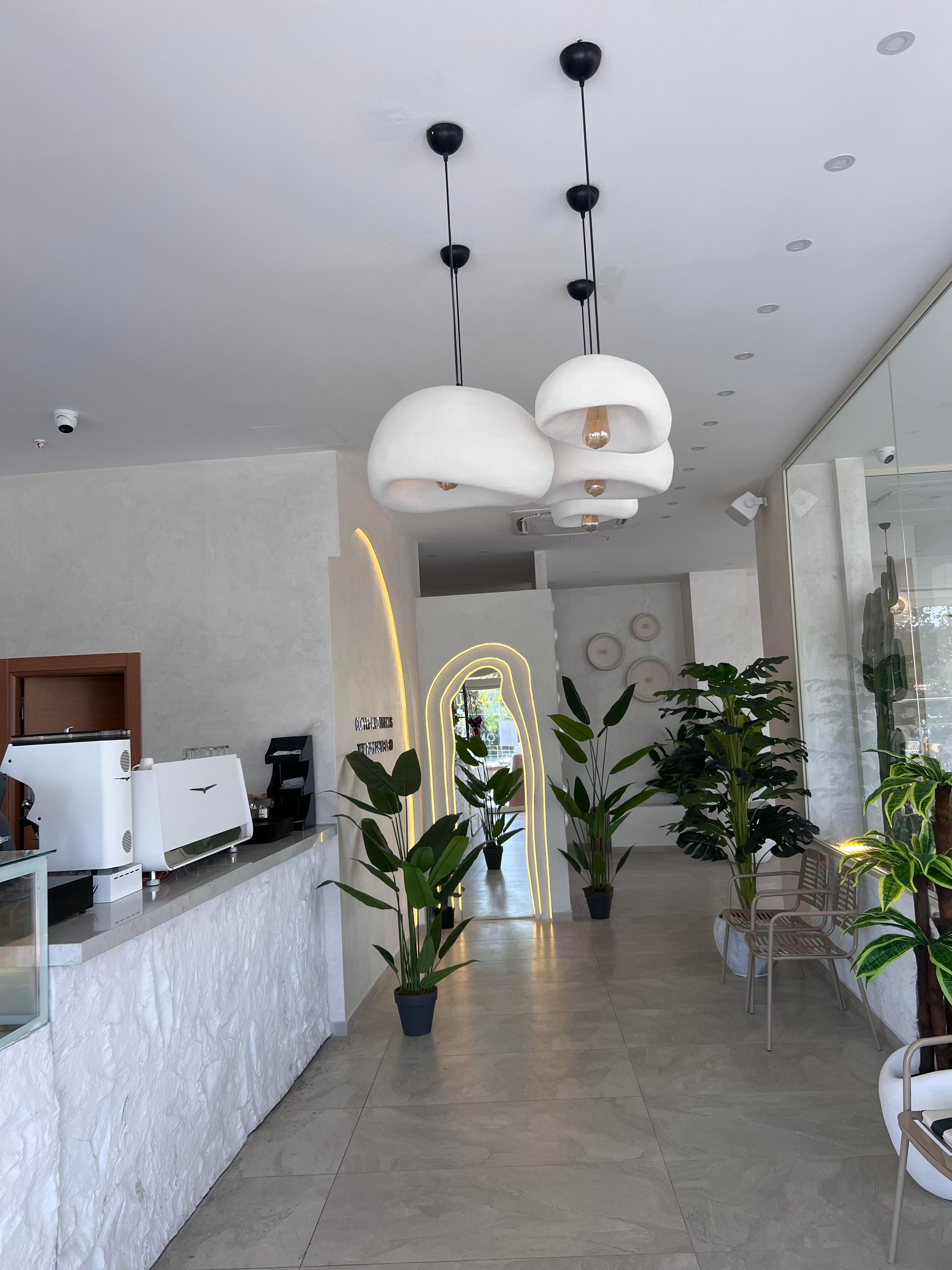  Beşli Sarkıt Avize Rustik 30-30-40-40-50 E27 Modern Avize Bohem Beton Görünüm ( AMPÜL HEDİYE )