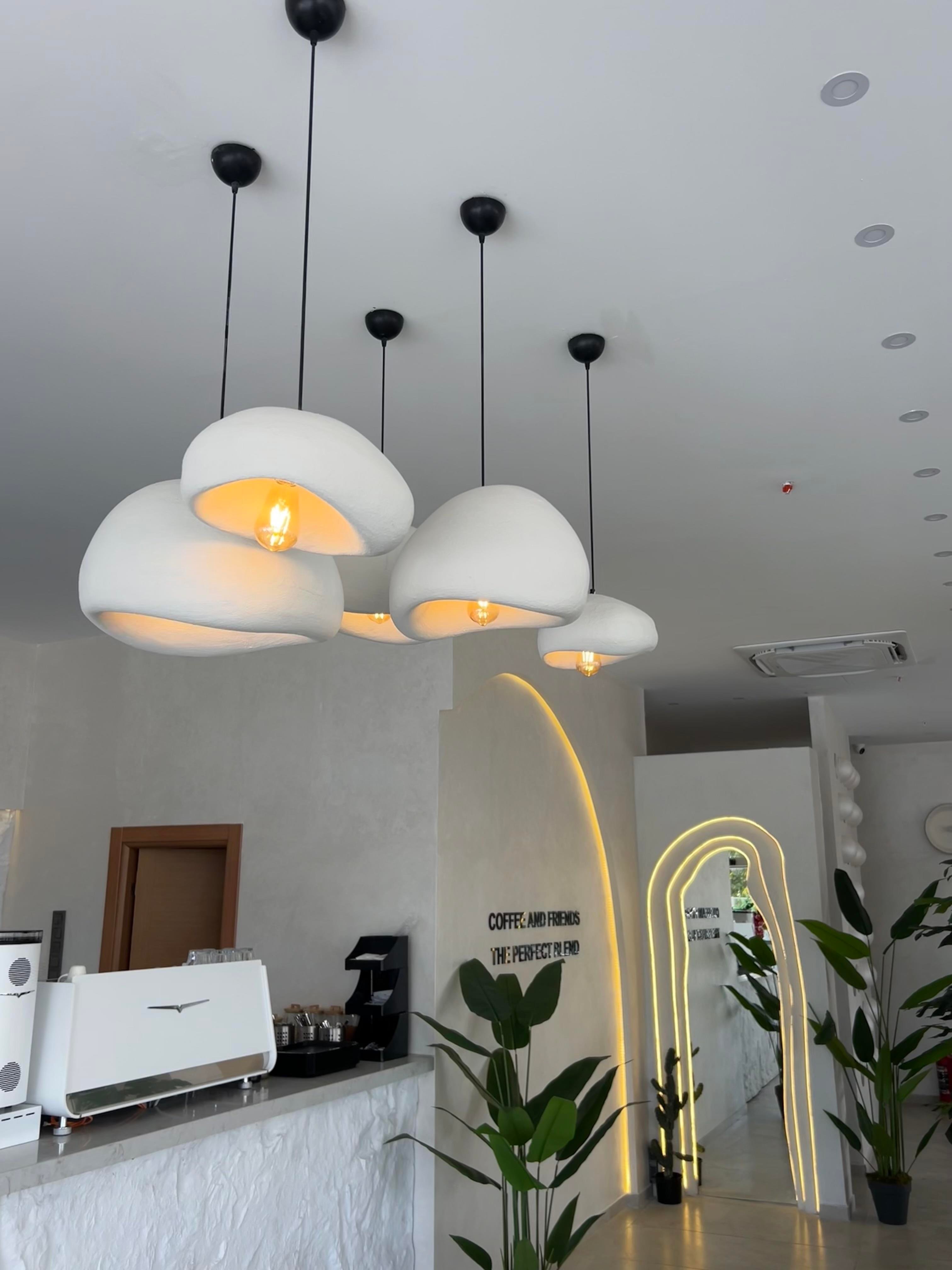  Beşli Sarkıt Avize Rustik 30-30-40-40-50 E27 Modern Avize Bohem Beton Görünüm ( AMPÜL HEDİYE )