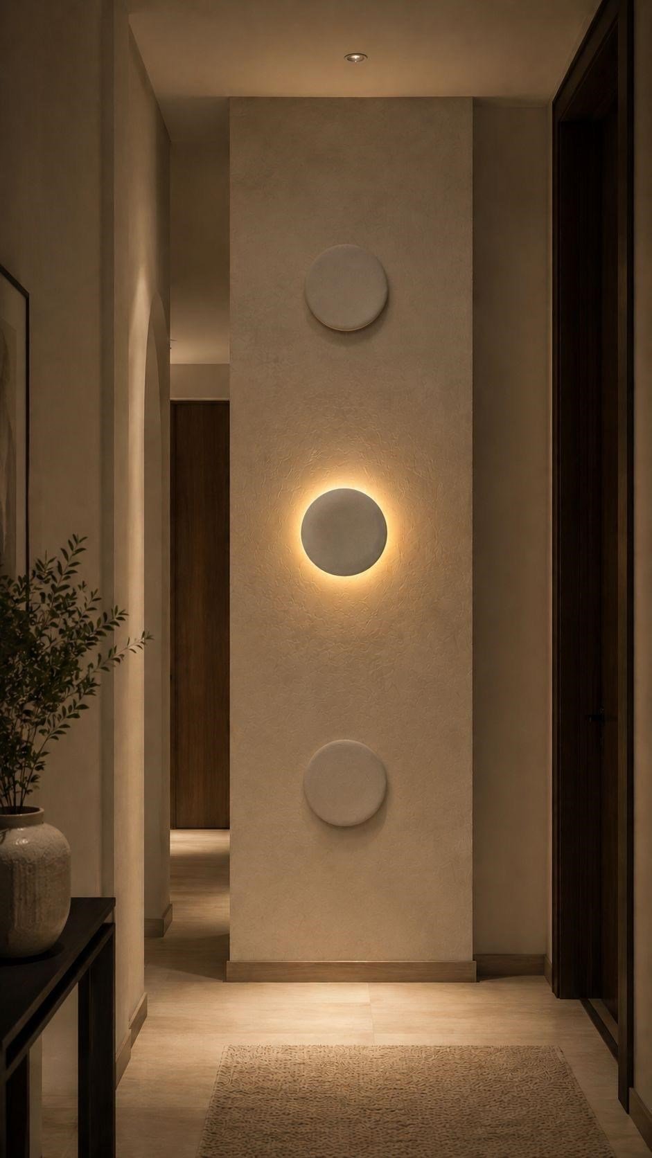 12'li Beton Görünümlü Şık Duvar Apliği