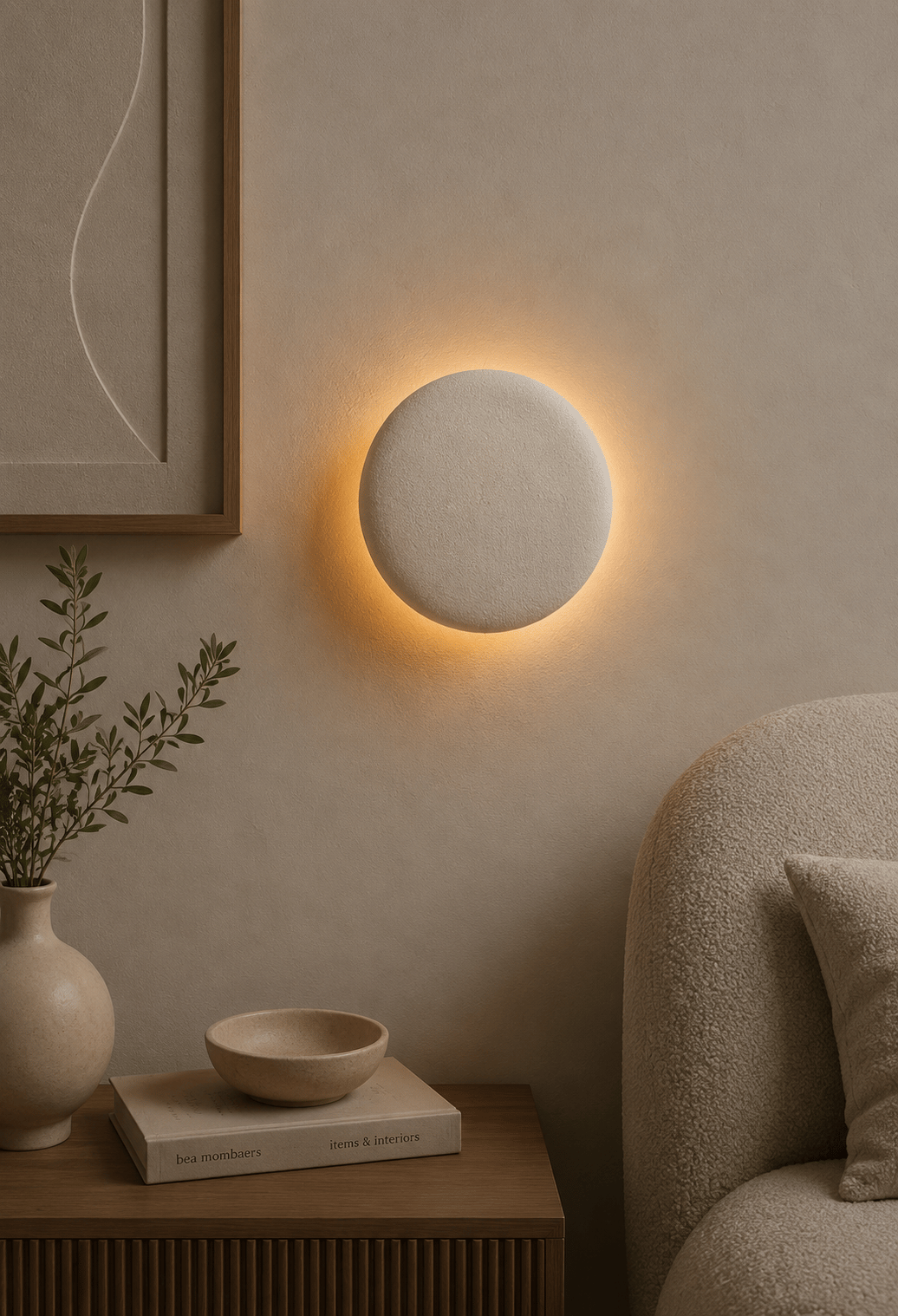 35 CM Ledli Duvar Apliği Dış Oval