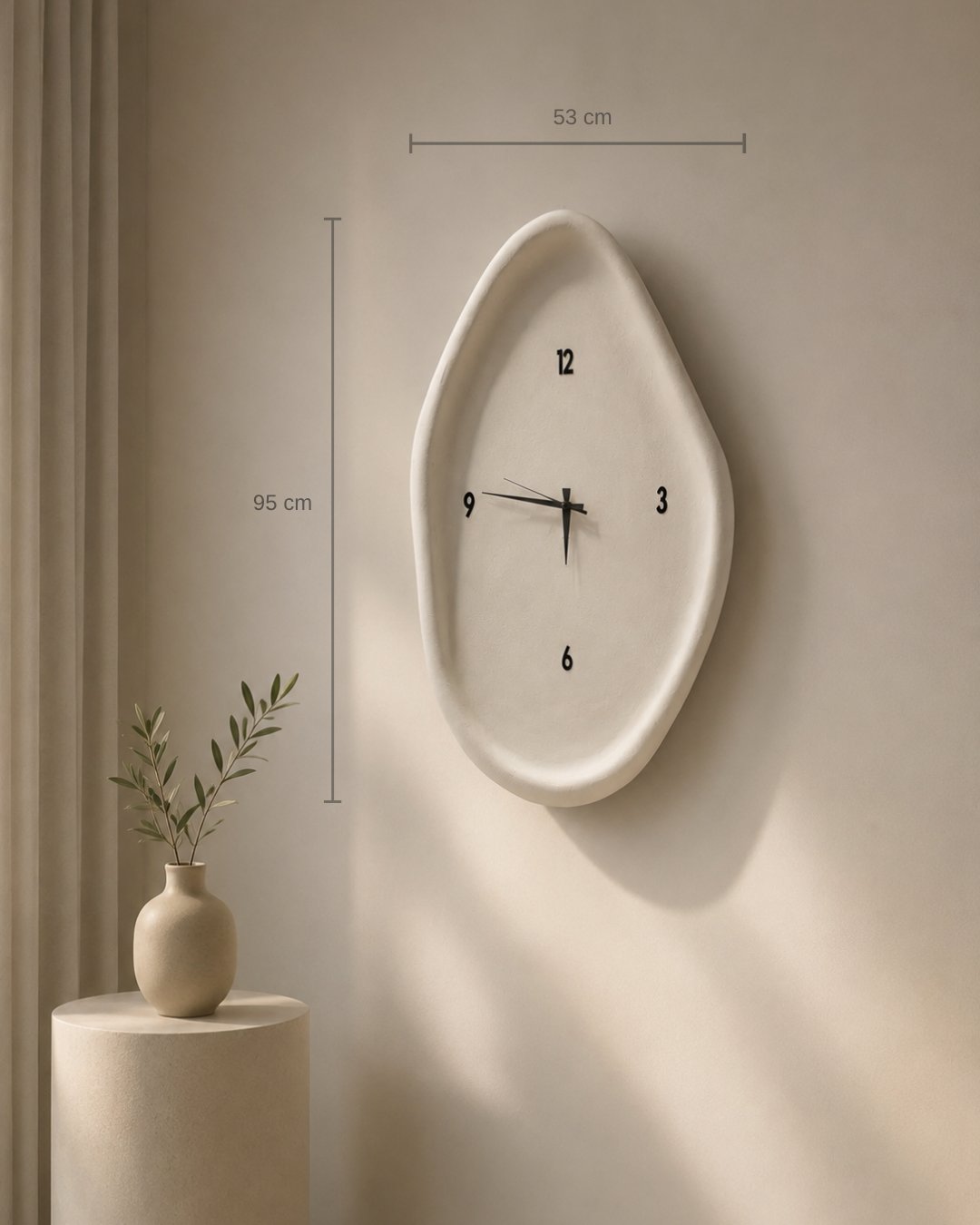 Beton Görünümlü Duvar Saati 95 cm