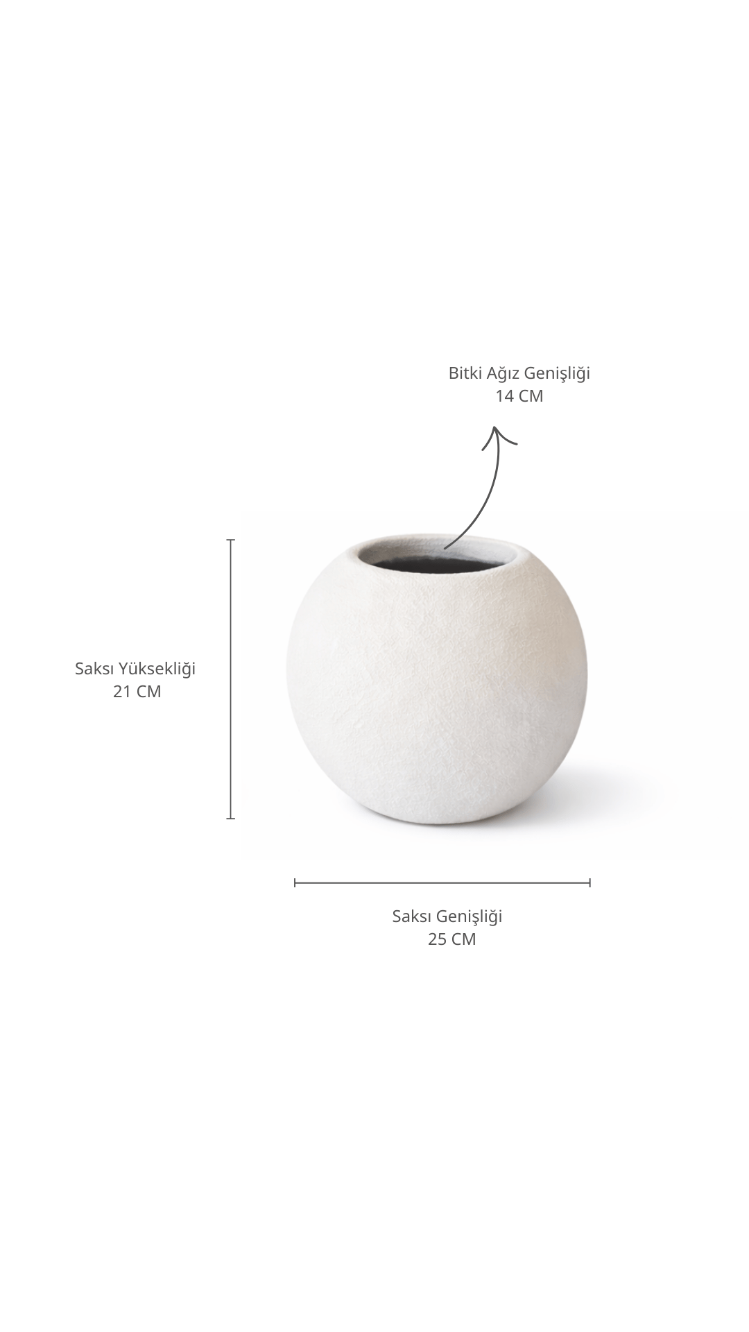 Küre Saksı 25 CM