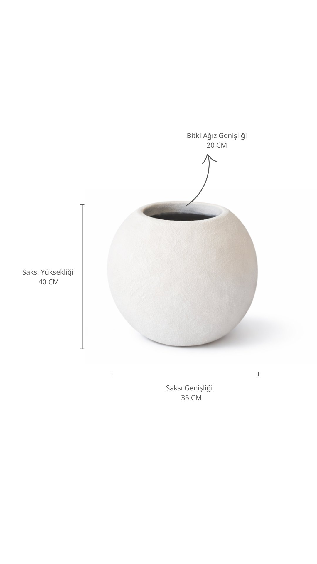 Küre Saksı 40 cm