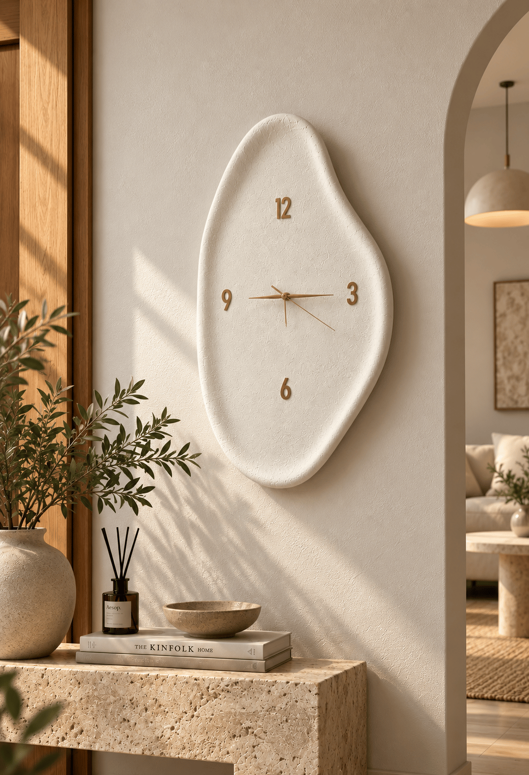 Lore Serisi Beton Görünümlü Duvar Saati - 75 cm