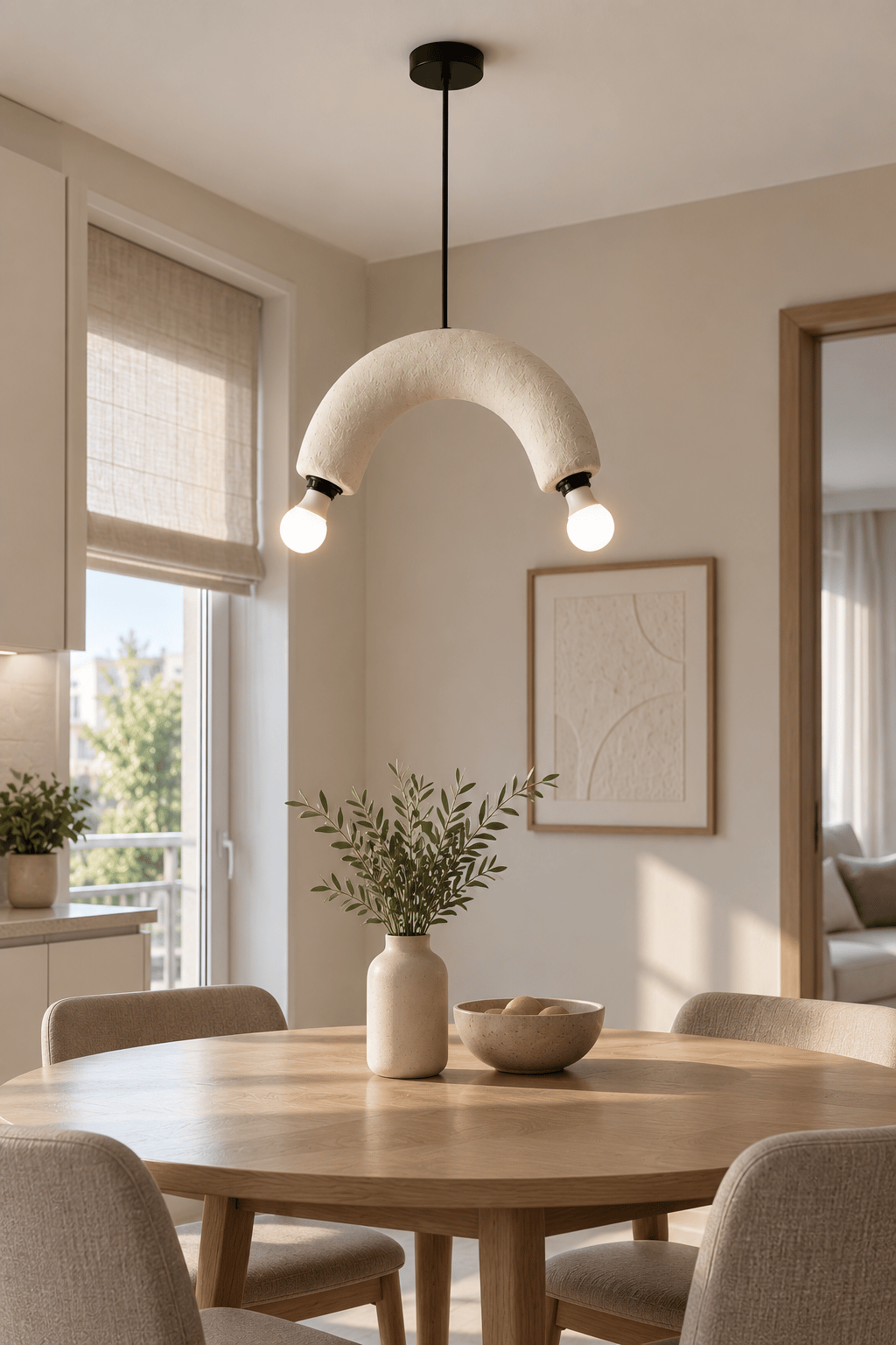 Luna Serisi 45 CM – Çift Ampullü Modern Aydınlatma