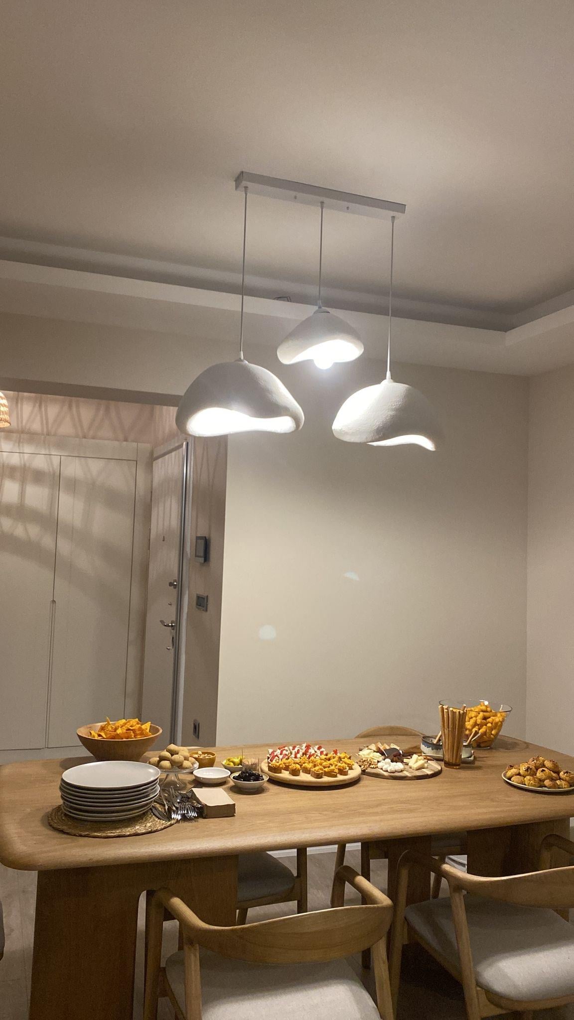 Luna Serisi Dörtlü Sarkıt Aydınlatma (40-30-40)
