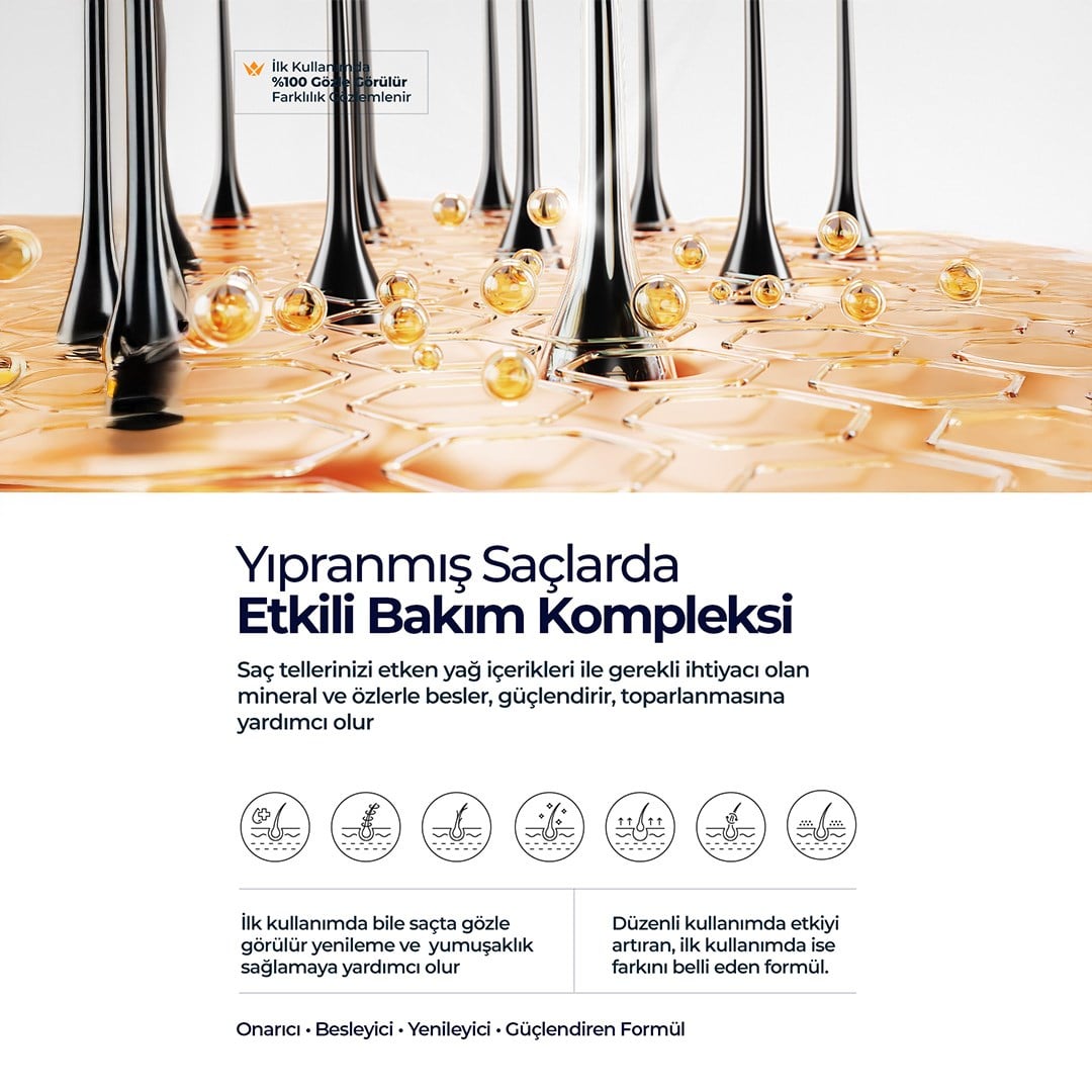 Hair Bomb - Yeniden Yapılandırıcı ve Besleyici Saç Bakım Yağı