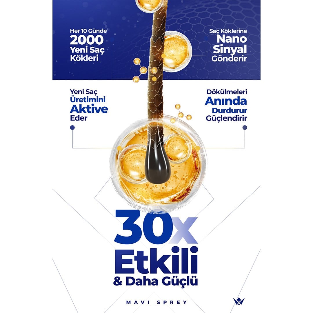 Mavi Sprey 6'lı Set ( Dermaroller ve Mavi Şampuan Hediyeli ) - Saç Kökü Aktivasyonunu Destekleyen Gelişmiş Kompleks