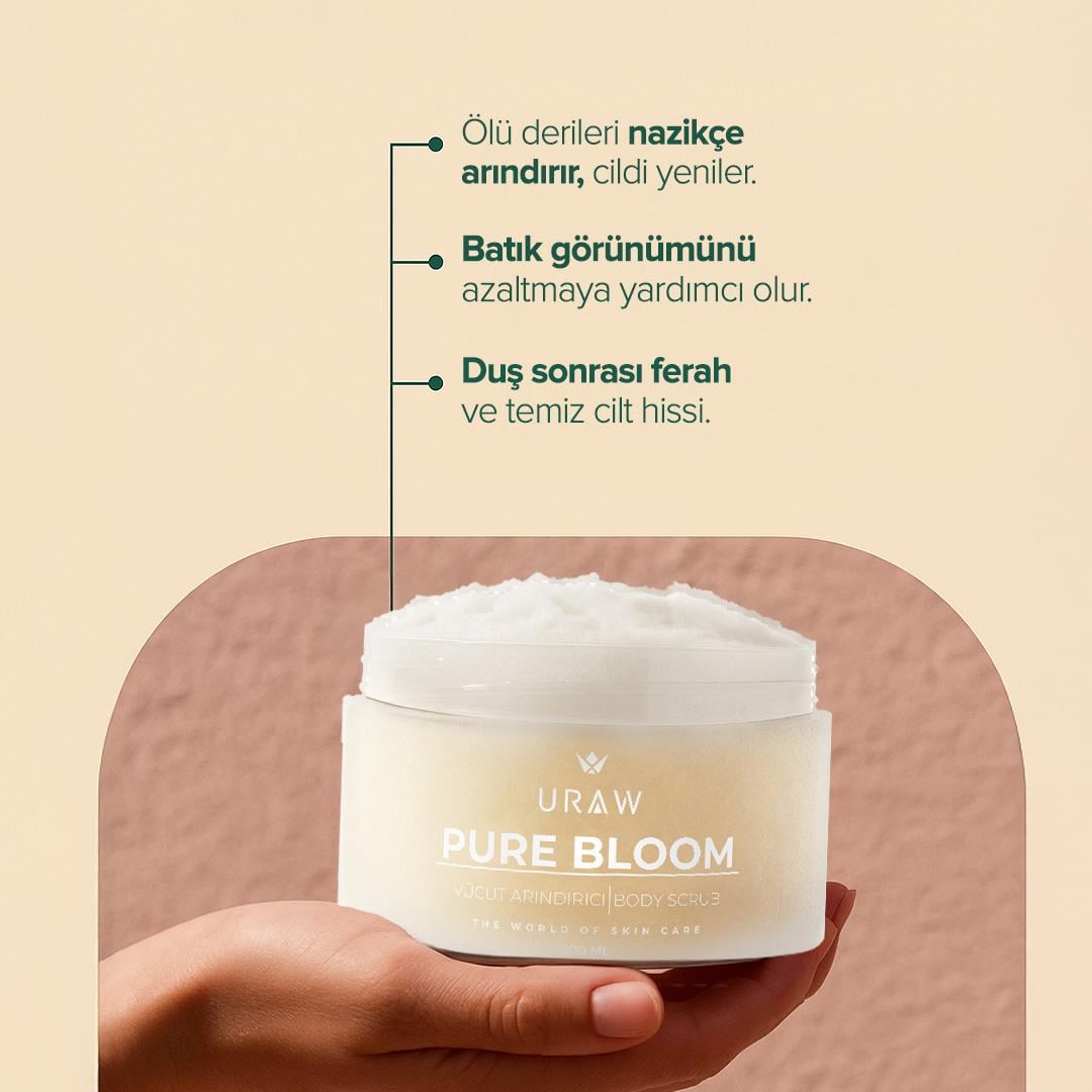 Uraw Pure Bloom Magnolia – Arındırıcı Body Scrub