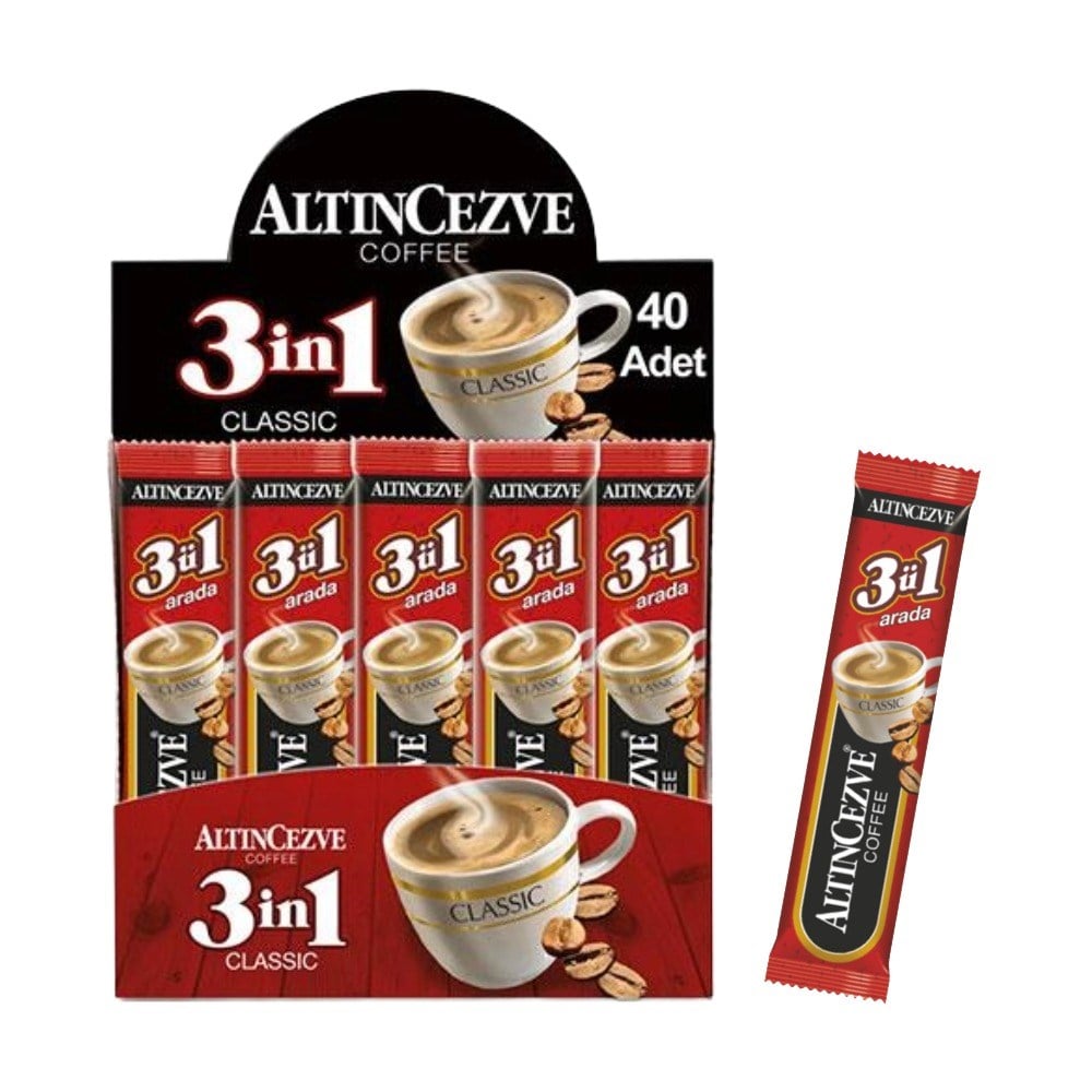 3ü1 Arada | Üçü bir arada Classic 40′ lı Paket (Tek İçimlik) 15 Gr x 40 Adet