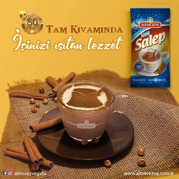 Altıncezve Sütlü Salep Tek Kullanımlık İçecek Tozu 20 x 17 Gr