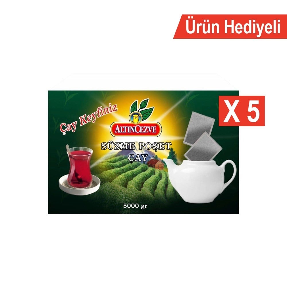 Altıncezve Demlik Poşet Çay 5 kg x 5 Koli - Termos Hediyeli