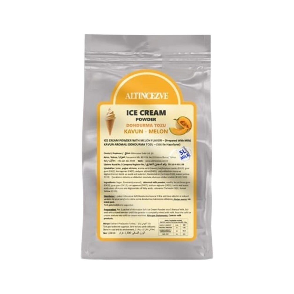 Altıncezve Dondurma Tozu Kavunlu 1.300 Gr - (5L Süt)