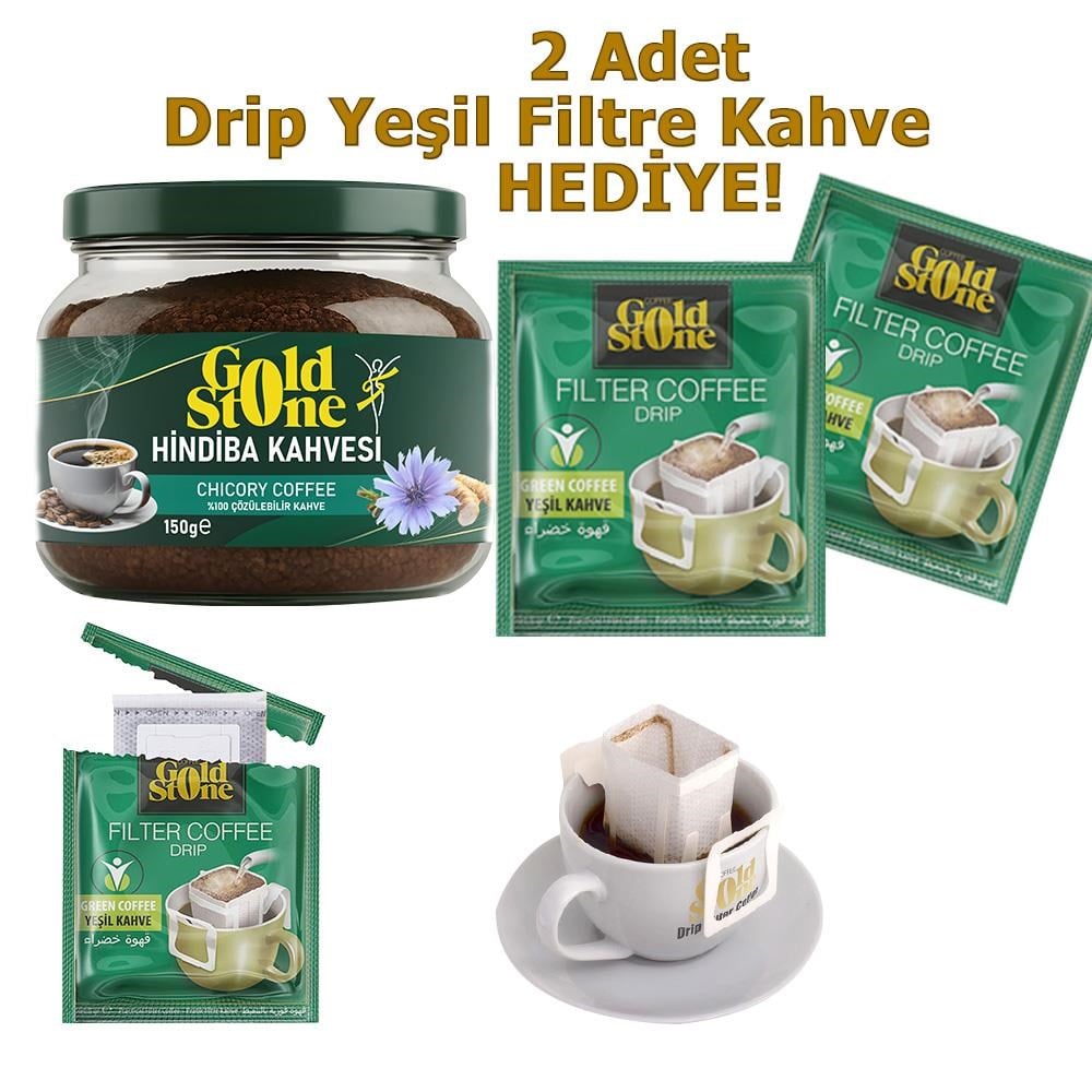 Gold Stone Hindiba Kahvesi 1 Aylık (60 Kullanım) Net 150gr