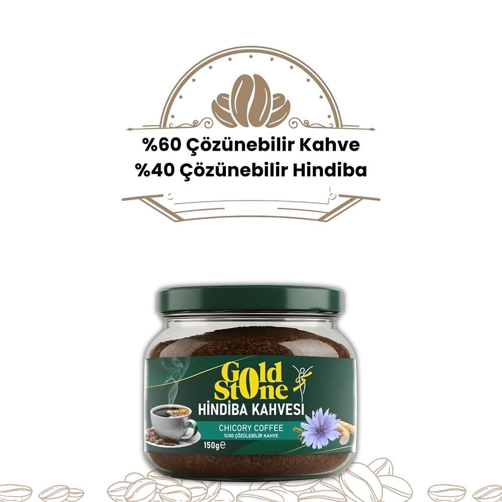 Gold Stone Hindiba Kahvesi 1 Aylık (60 Kullanım) Net 150gr