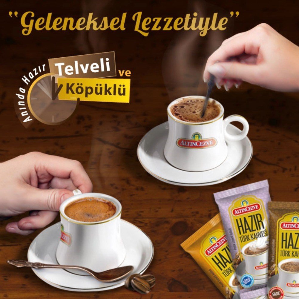 Hazır Türk Kahvesi Sütlü-Şekerli 20' li Paket (20 Adet x 11 Gr)