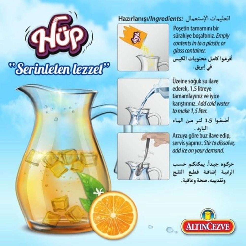 Hüp Portakal Aromalı Toz İçecek 20 x 1500 ML