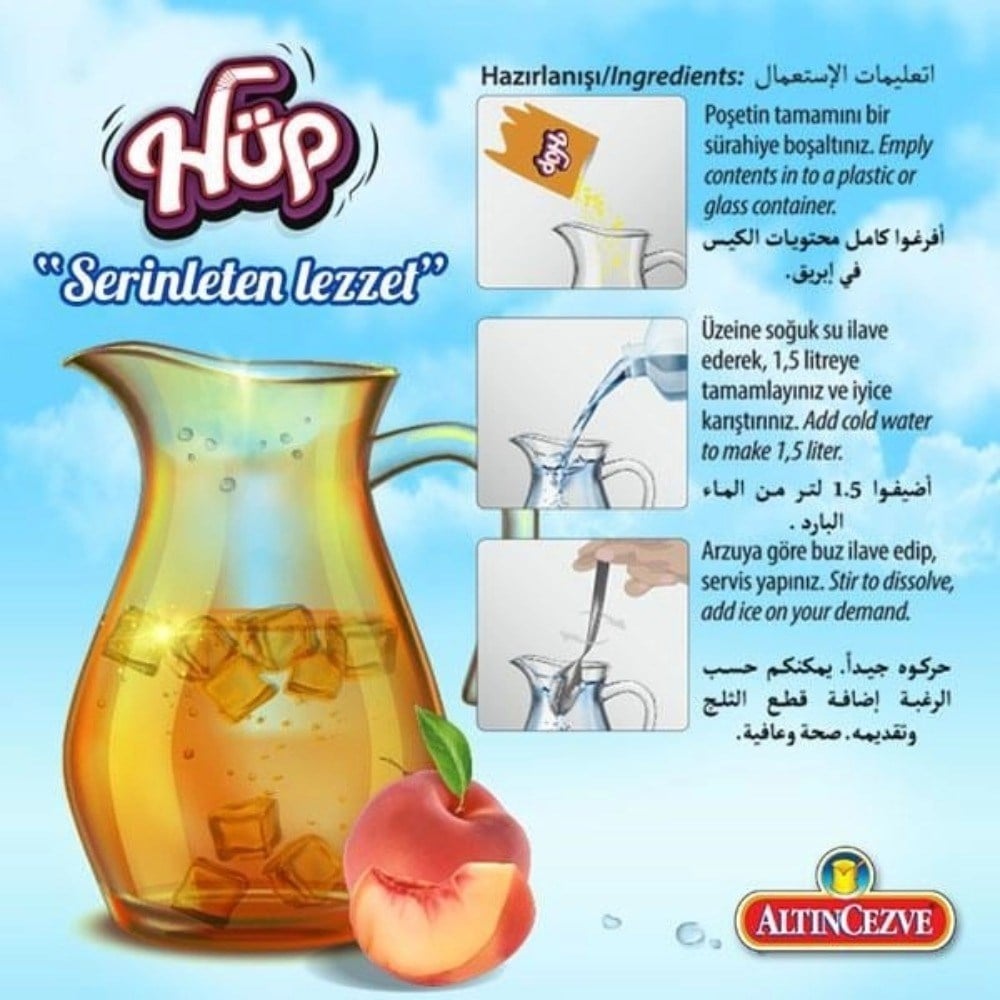 Altıncezve Hüp Şeftali Aromalı Toz İçecek 20 x 1500 ML