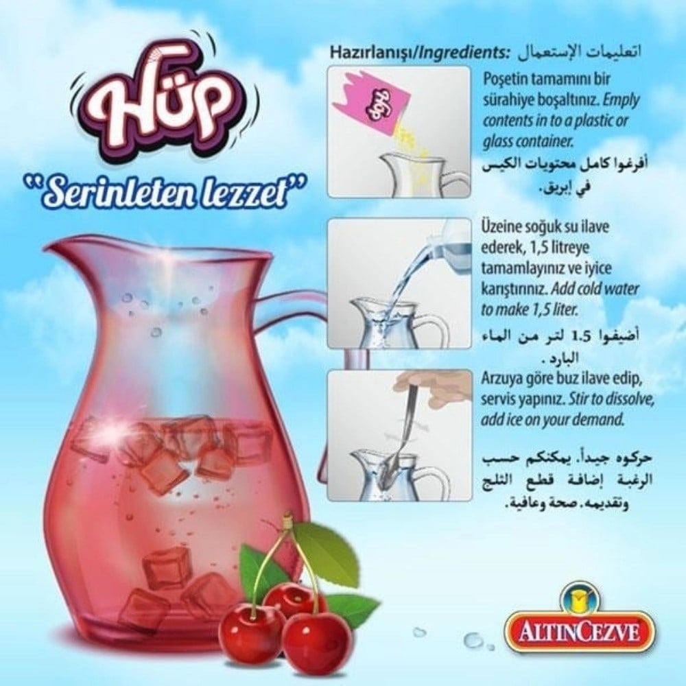 Altıncezve Hüp Vişne Aromalı İçecek Tozu 20 x 1500 ML