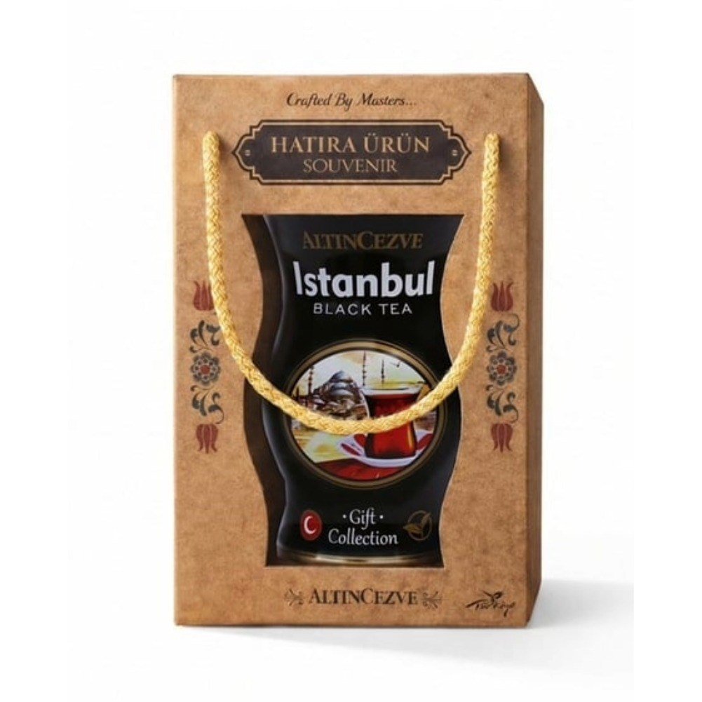 İstanbul Hatıra Siyah Çay – Teneke Ambalajlı Hediye Kraft Kutu