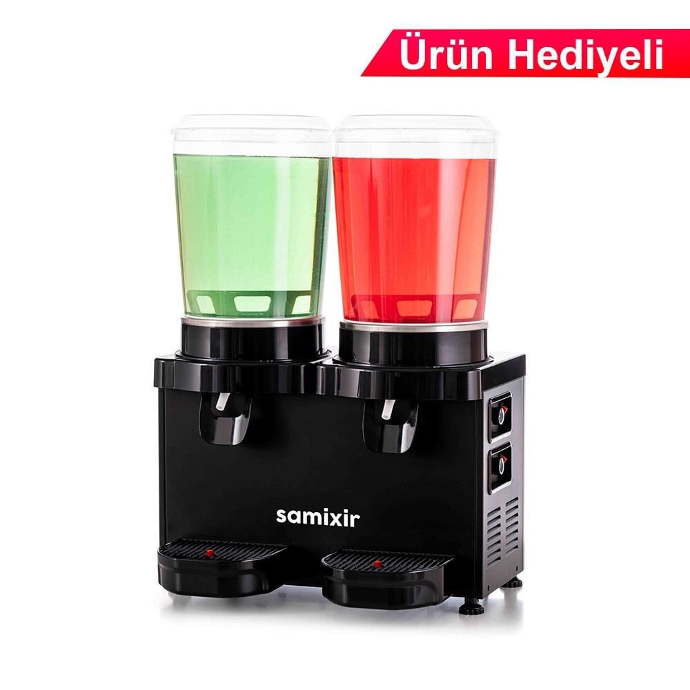 Samixir Panoramik 10 Twin (2’li) Soğuk İçecek Dispenseri – 10+10  lt