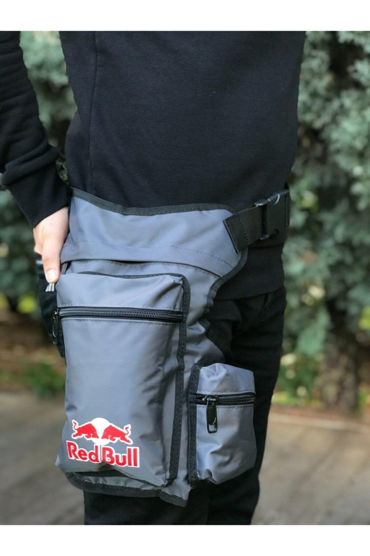 3 Gözlü, Su Geçirmez Premium Kalite Bacak Çantası Gri