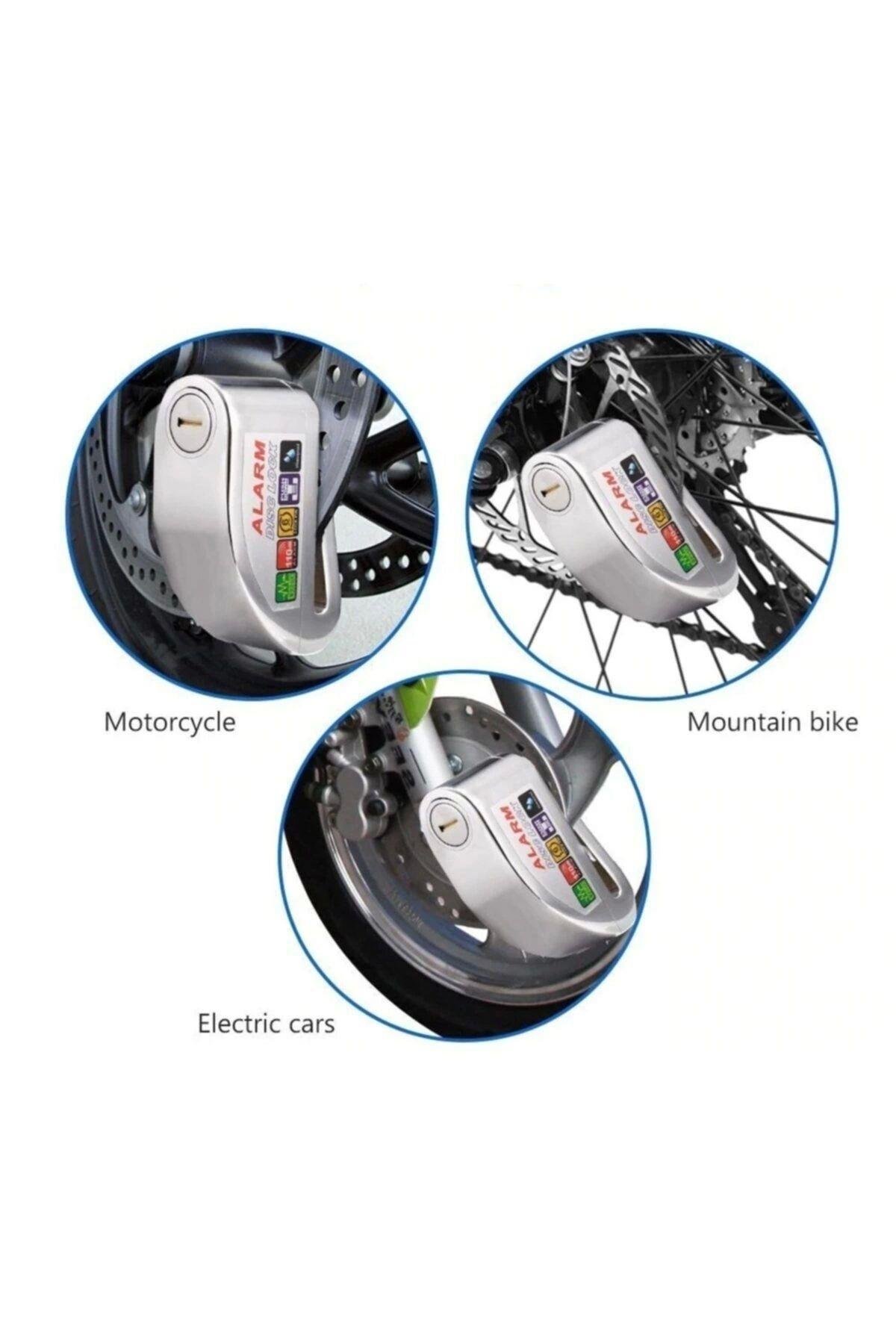 Alarmlı Disk Kilidi | Çelik Gövde | Yüksek Ses | Anti-theft Pro Shock Sensör [siyah]
