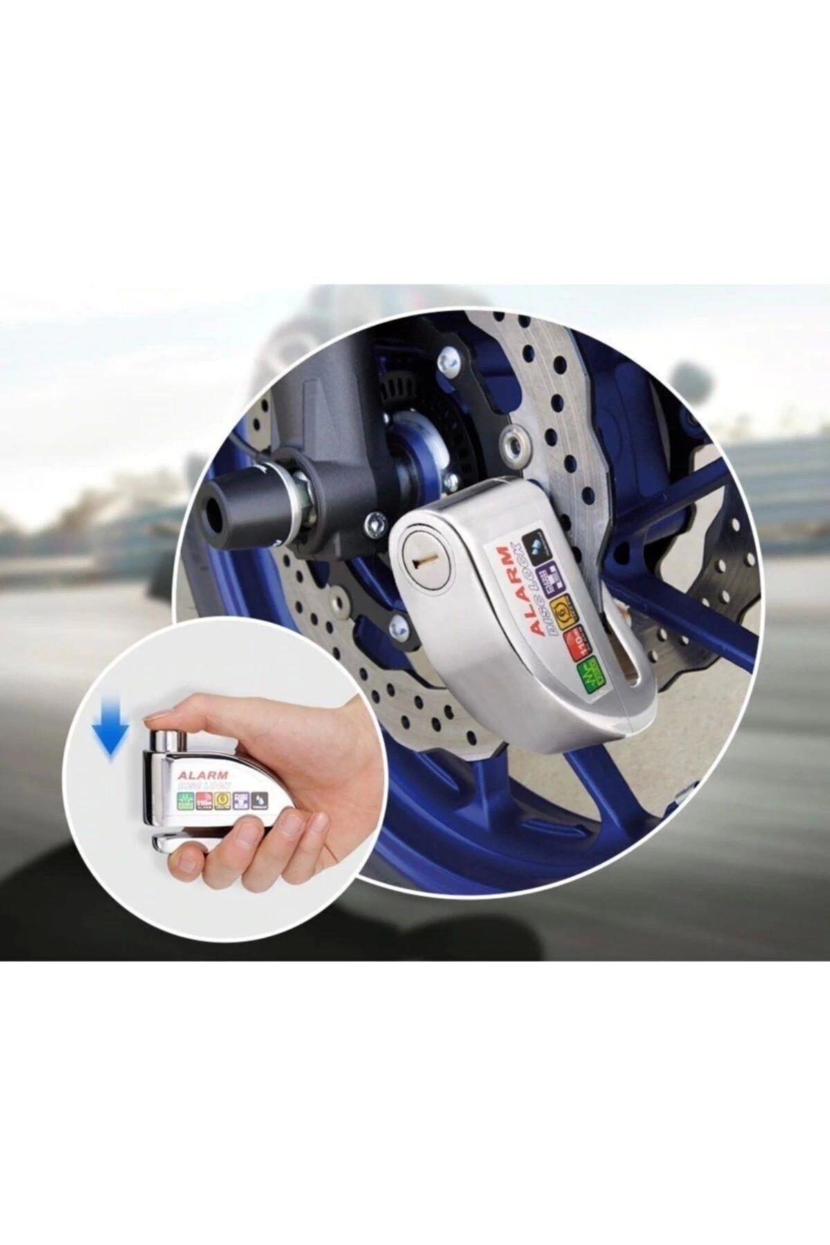 Alarmlı Disk Kilidi | Çelik Gövde | Yüksek Ses | Anti-theft Pro Shock Sensör [siyah]