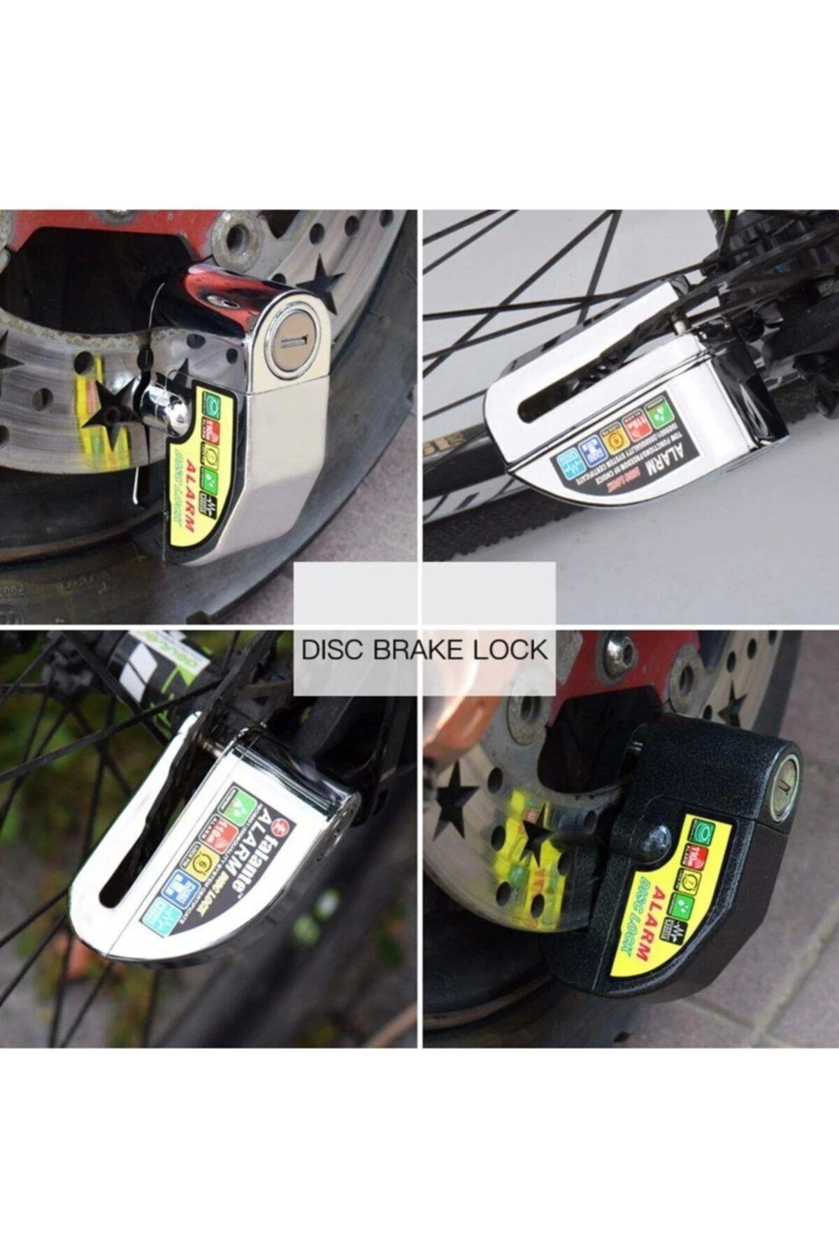 Alarmlı Disk Kilidi | Çelik Gövde | Yüksek Ses | Anti-theft Pro Shock Sensör [siyah]