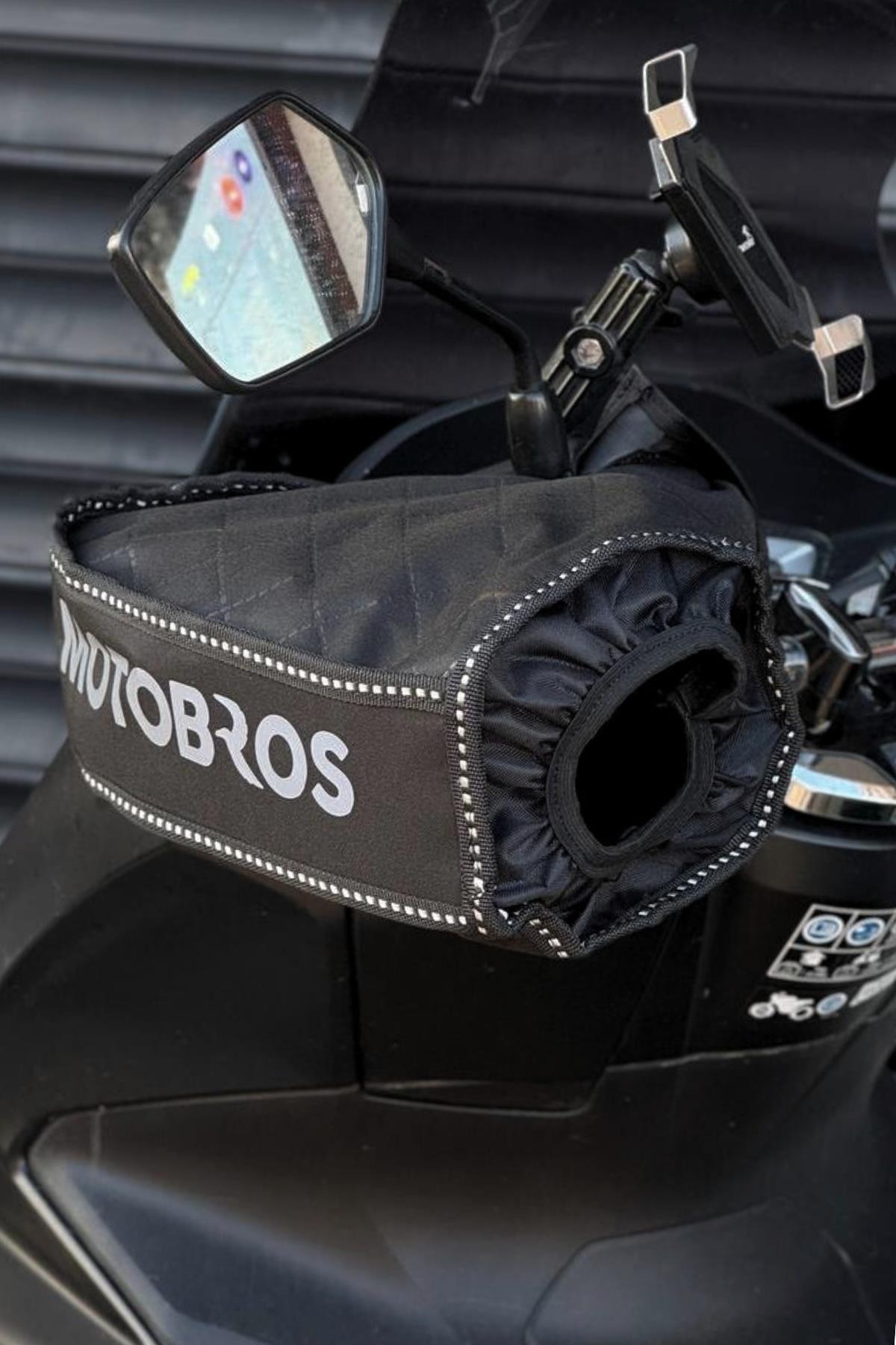Apache RTR 200 Uyumlu Motosiklet El Koruma Kılıfı Reflektörlü ve İçi Yünlü Su Geçirmez Elcik