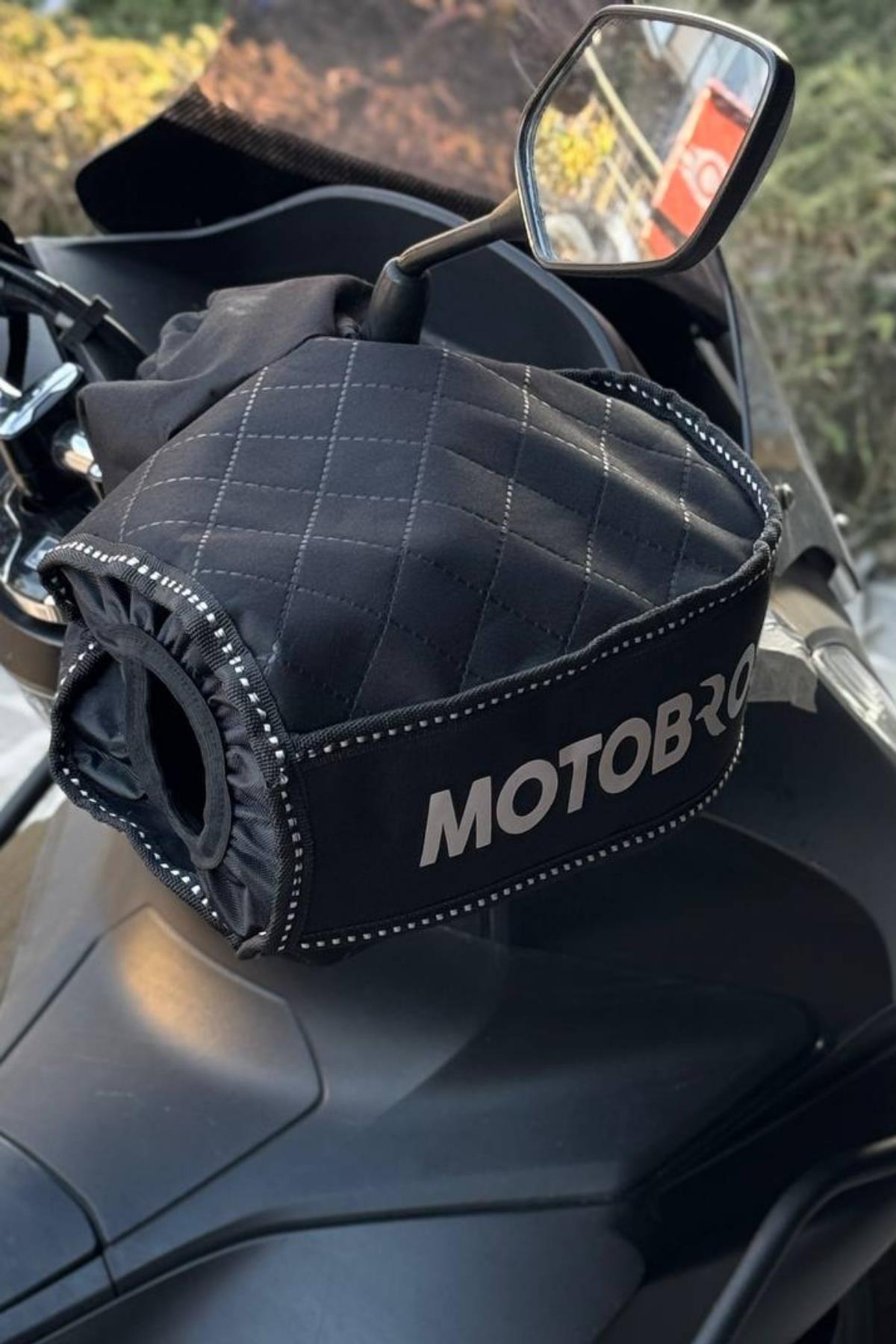 Apache RTR 200 Uyumlu Motosiklet El Koruma Kılıfı Reflektörlü ve İçi Yünlü Su Geçirmez Elcik