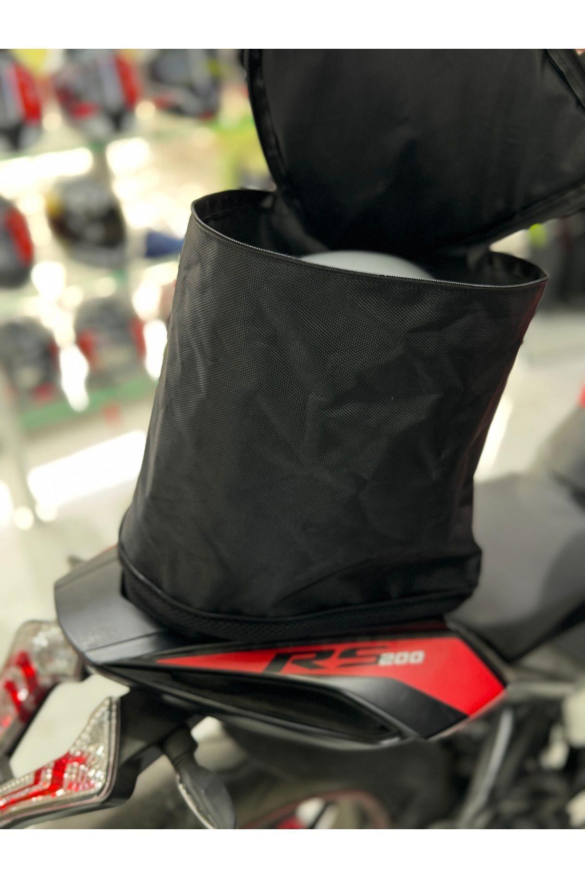 Bajaj Dominar 250 Arka Çanta Arka Artçı Koltuk Çantası (Kask Sığabilir)
