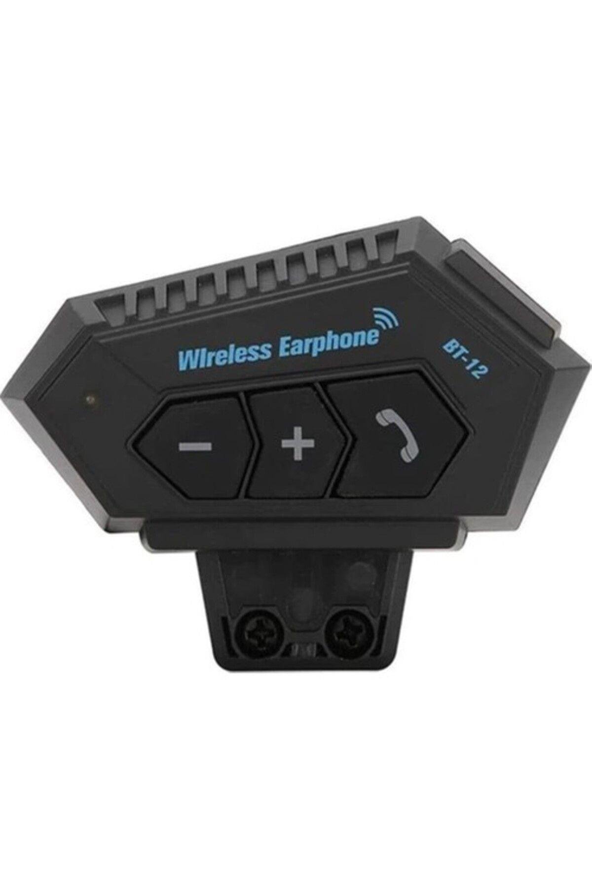 Bt12 Motosiklet Bluetooth Interkom Dinleme Ve Konuşma Özellikli Su Geçirmez