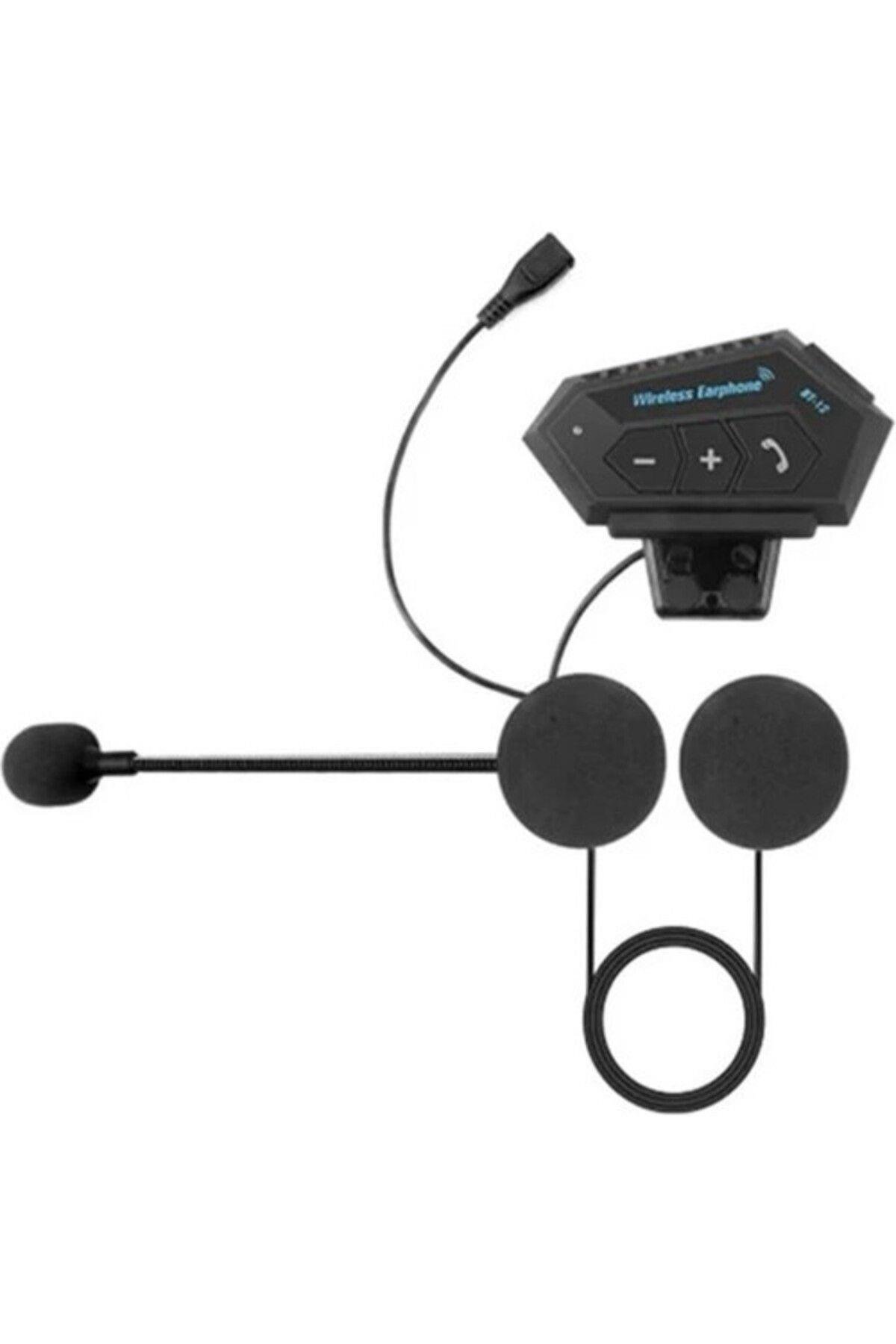 Bt12 Motosiklet Bluetooth Interkom Dinleme Ve Konuşma Özellikli Su Geçirmez
