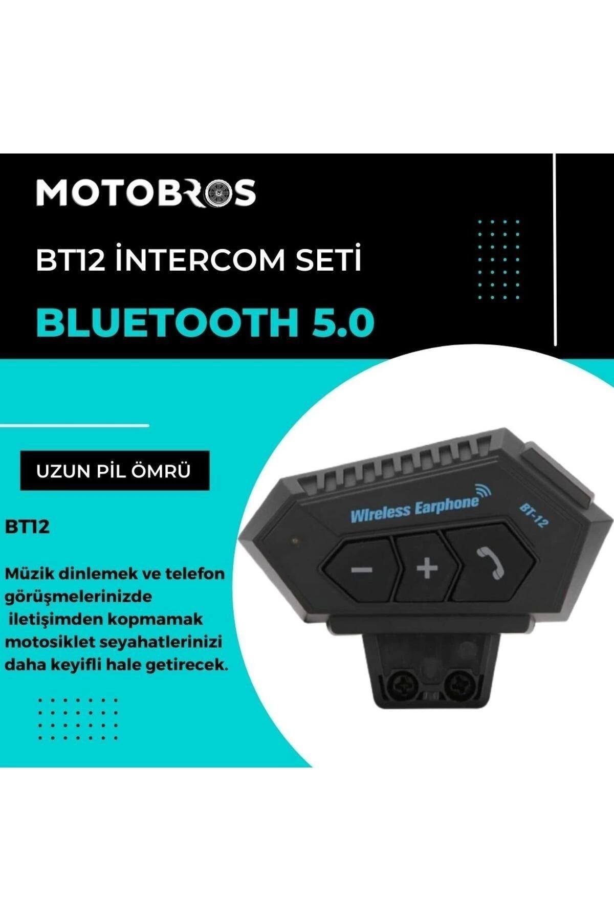 Bt22 Motosiklet Intercom Interkom Dinleme Ve Konuşma Özellikli Su Geçirmez