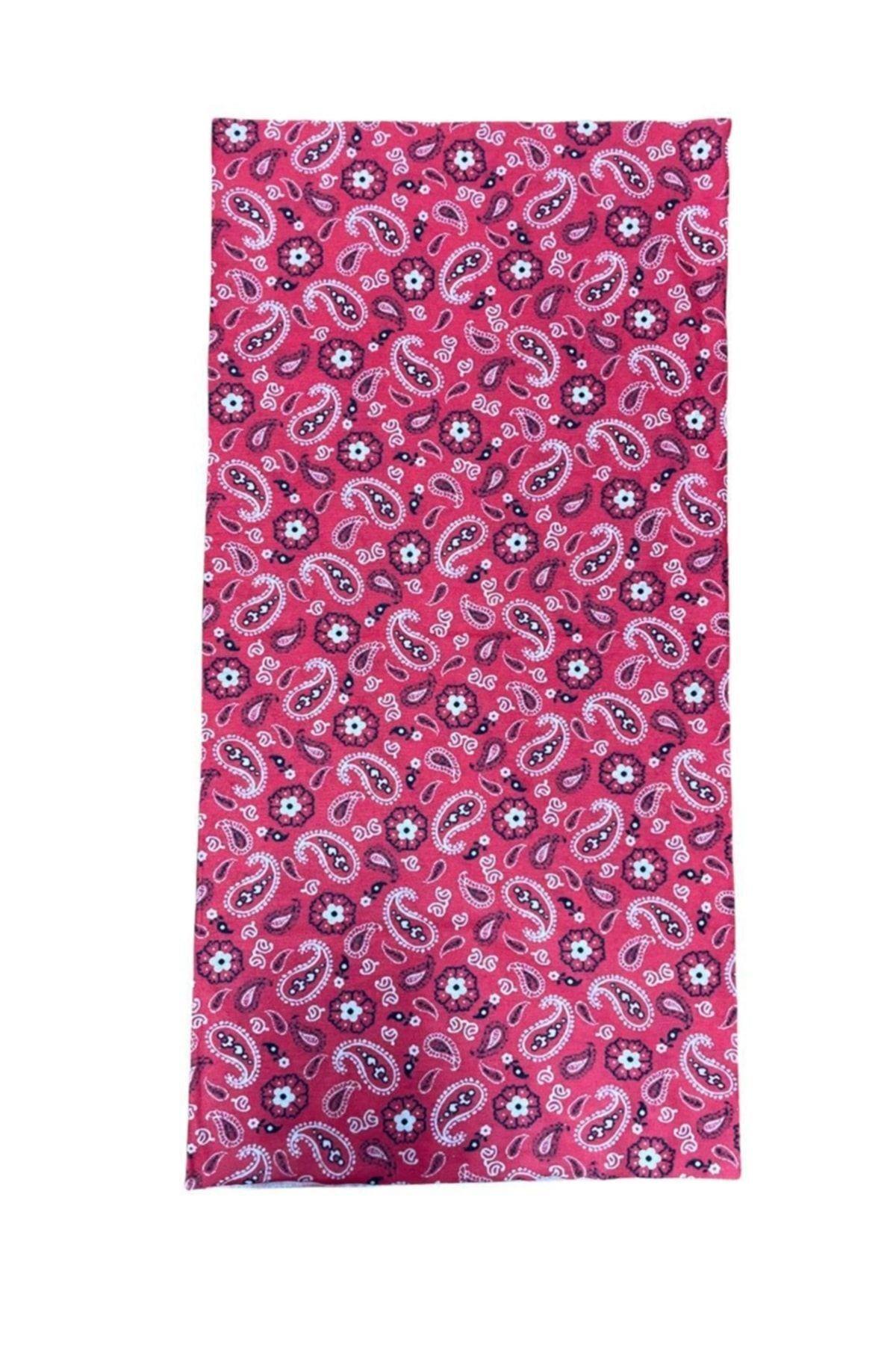 Etnik Model Nar Çiçeği Baf Buff Bandana Boyunluk