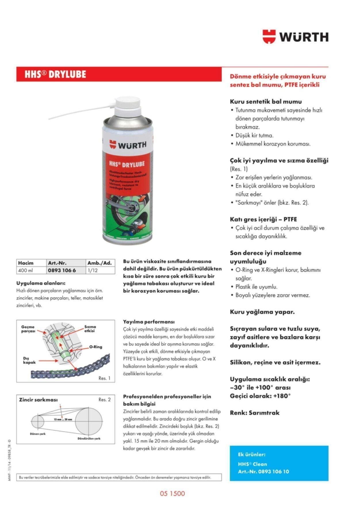 Hhs Drylube - Kuru Zincir Yağlama 400ml ''made In Germany''