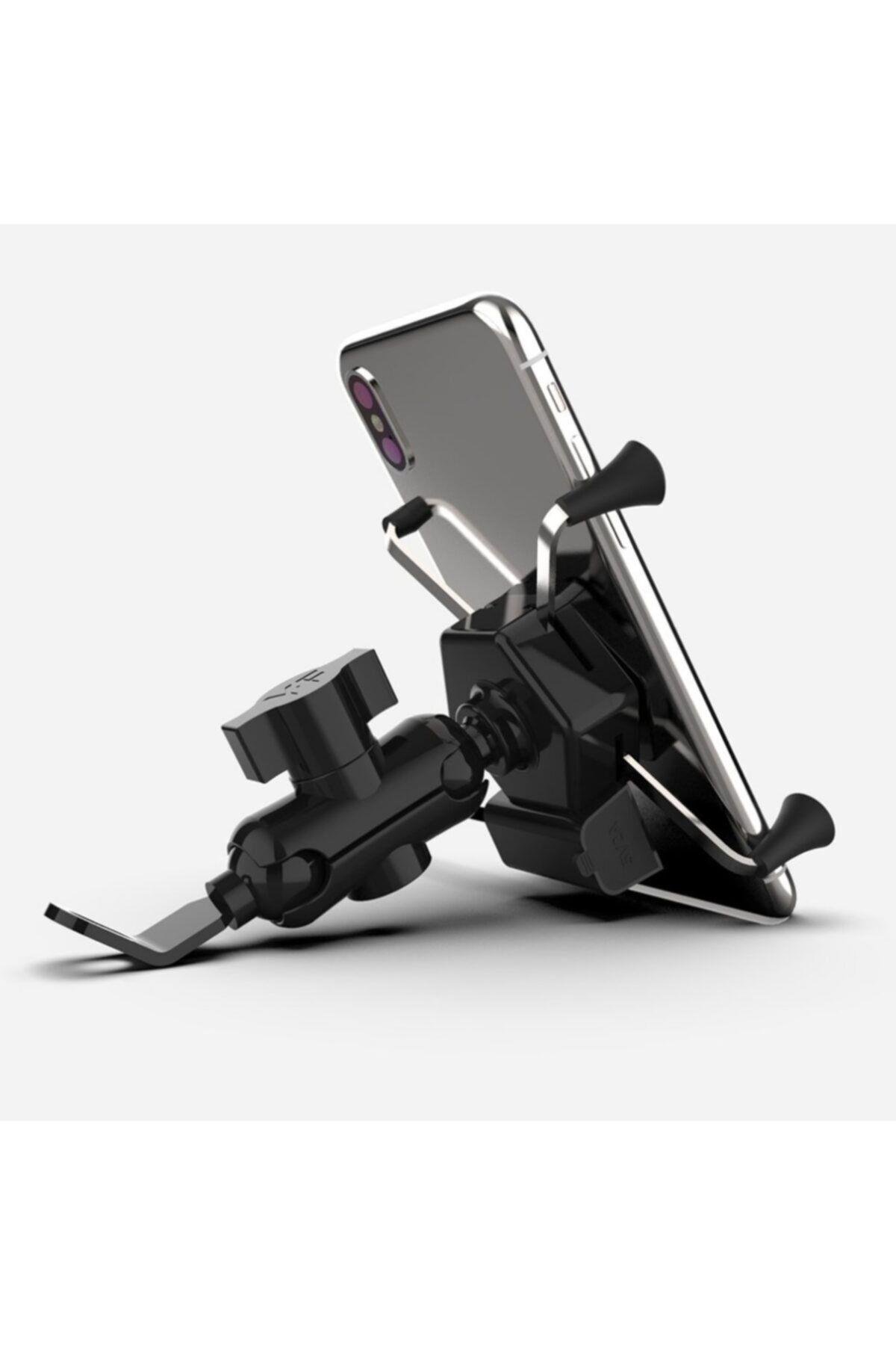 Hızlı Usb Şarj Özellikli Metal Motosiklet Telefon Tutucu Ahtapot