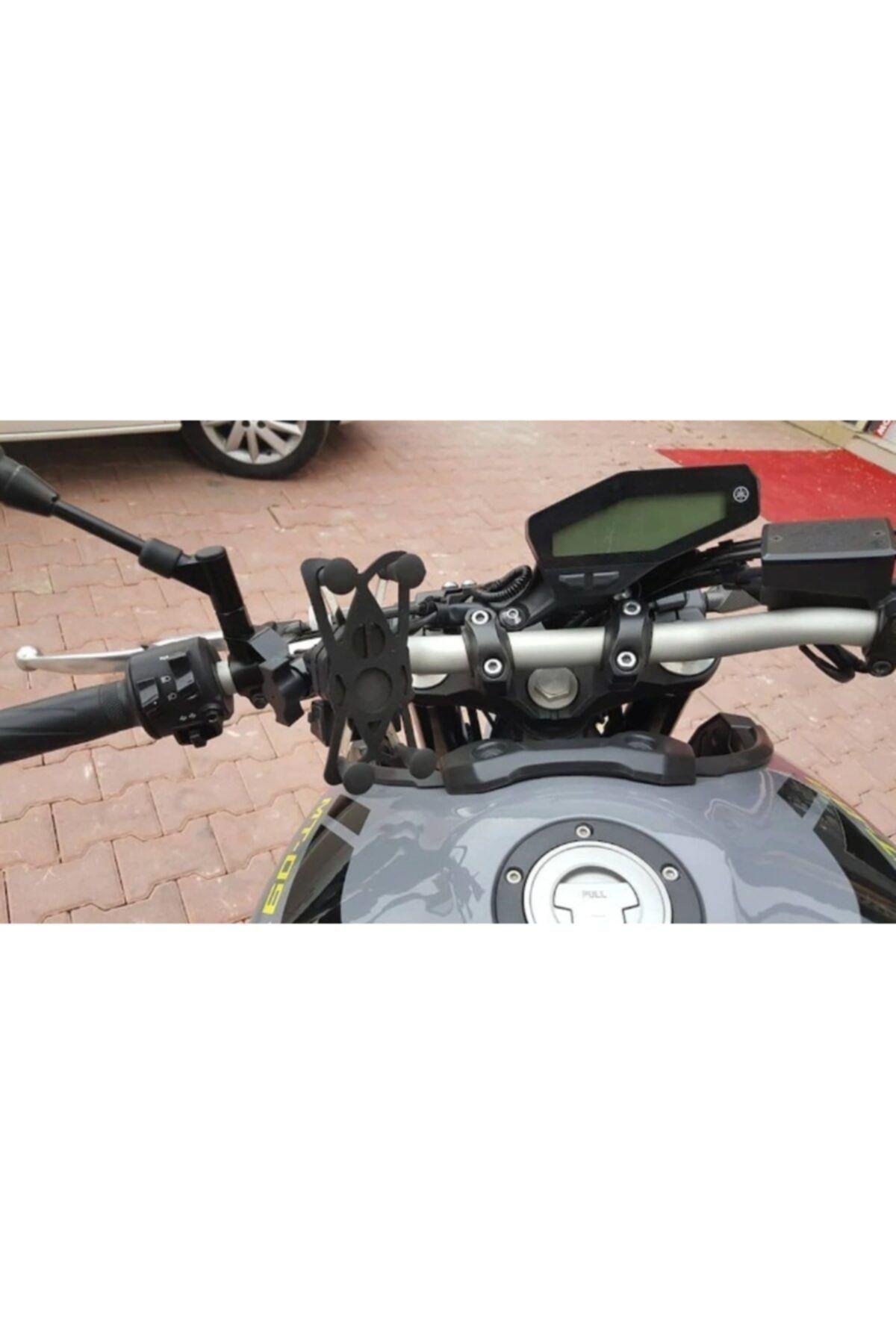 Hızlı Usb Şarj Özellikli Metal Motosiklet Telefon Tutucu Ahtapot