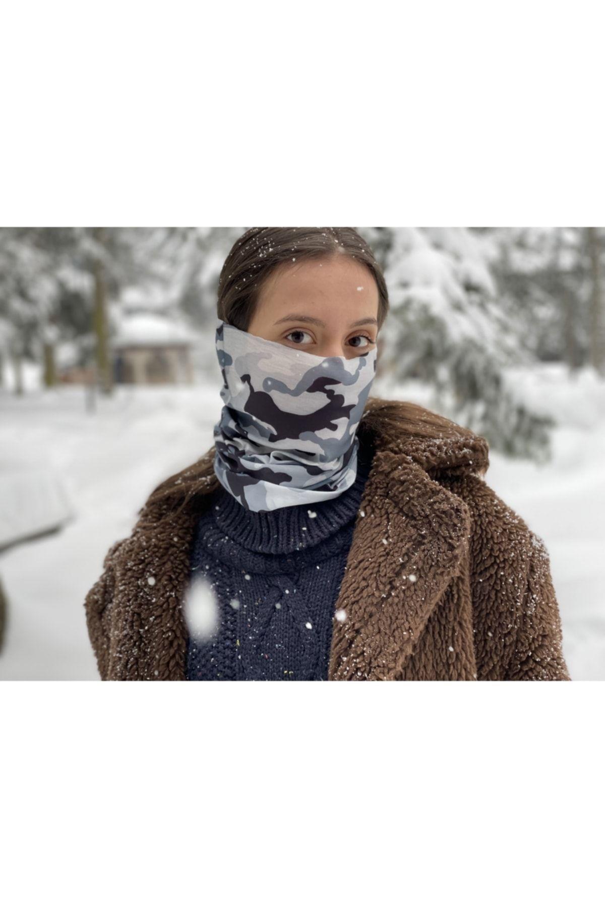 Kamuflaj Desenli Dikişsiz Dijital Baskı Baf Buff Bandana Boyunluk