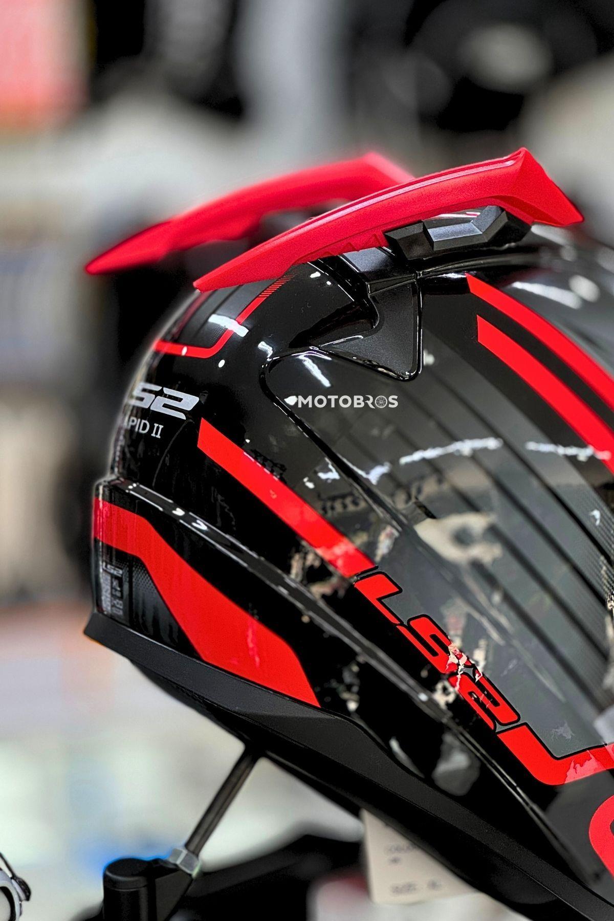 Kask Spoiler Aerodinamik Spoiler Universal Kırmızı 2 Adet